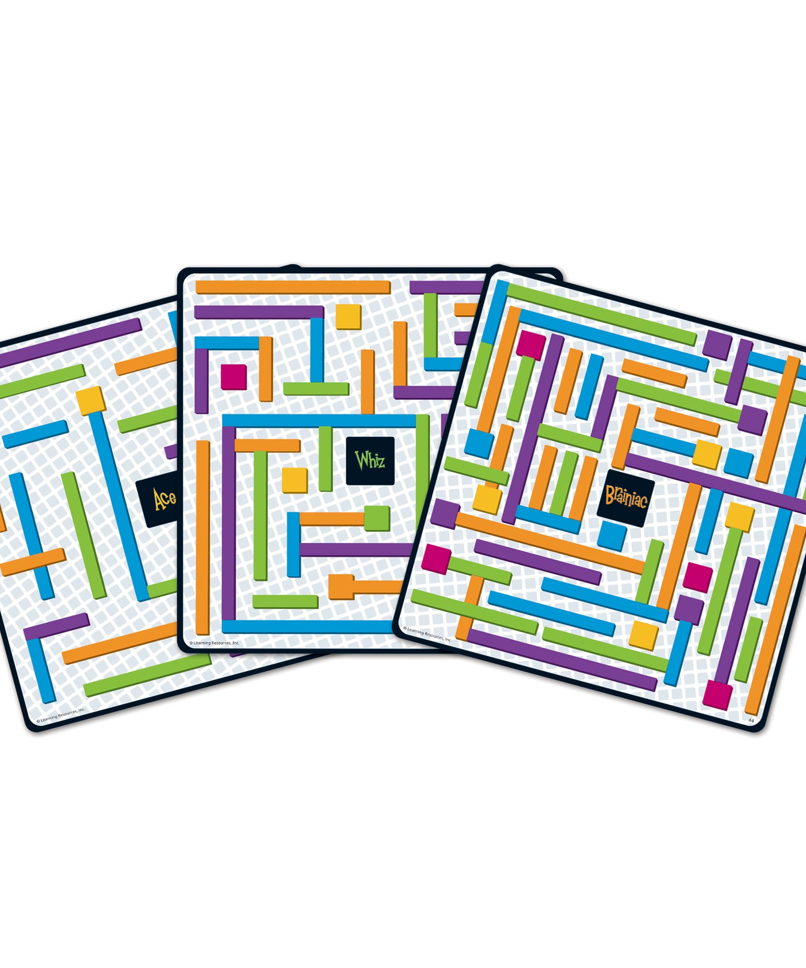 Learning Resources iTrax Critical Thinking Game, Fast-Paced Strategy and Problem-Solving Game for Kids, Includes 3 Levels of Play, 44 Pieces, and 25 Challenge Cards, Ages 6+