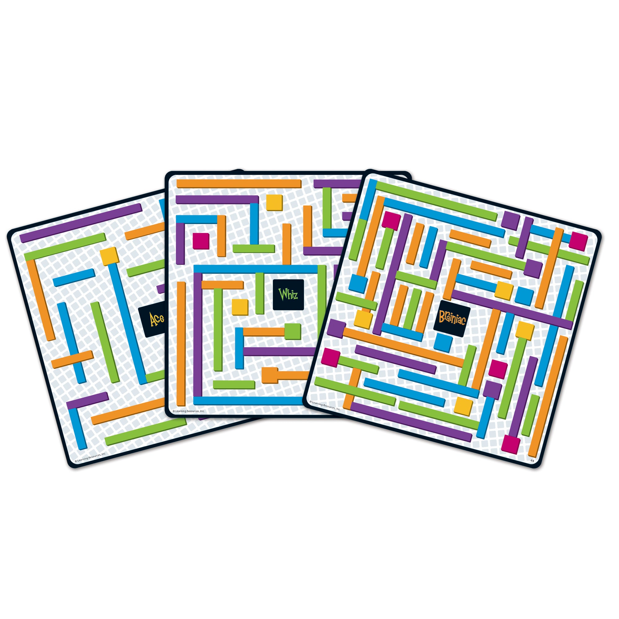 Learning Resources iTrax Critical Thinking Game, Fast-Paced Strategy and Problem-Solving Game for Kids, Includes 3 Levels of Play, 44 Pieces, and 25 Challenge Cards, Ages 6+