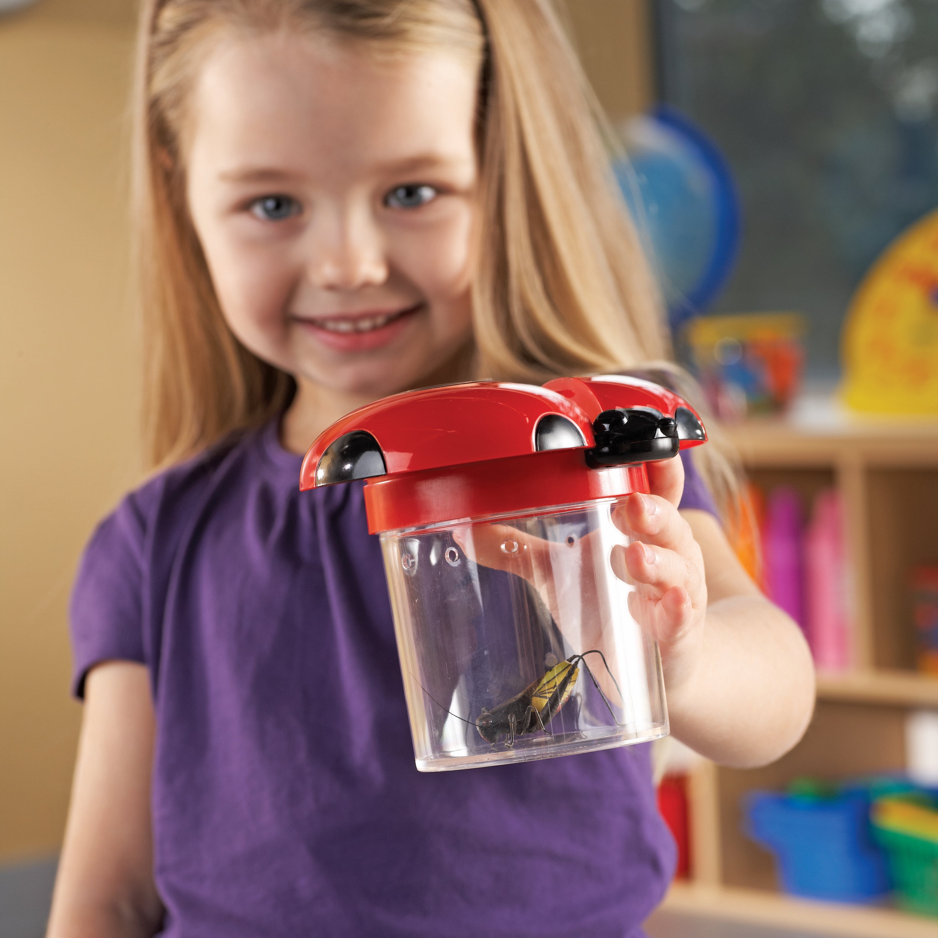 Learning Resources Jumbo Bug Jars, Set of 12 Insect Observation Jars for Kids, Includes 3.5x Magnifying Lids, Air Vents, and Screw-On Caps, Ideal for Outdoor STEM Exploration, Ages 3+