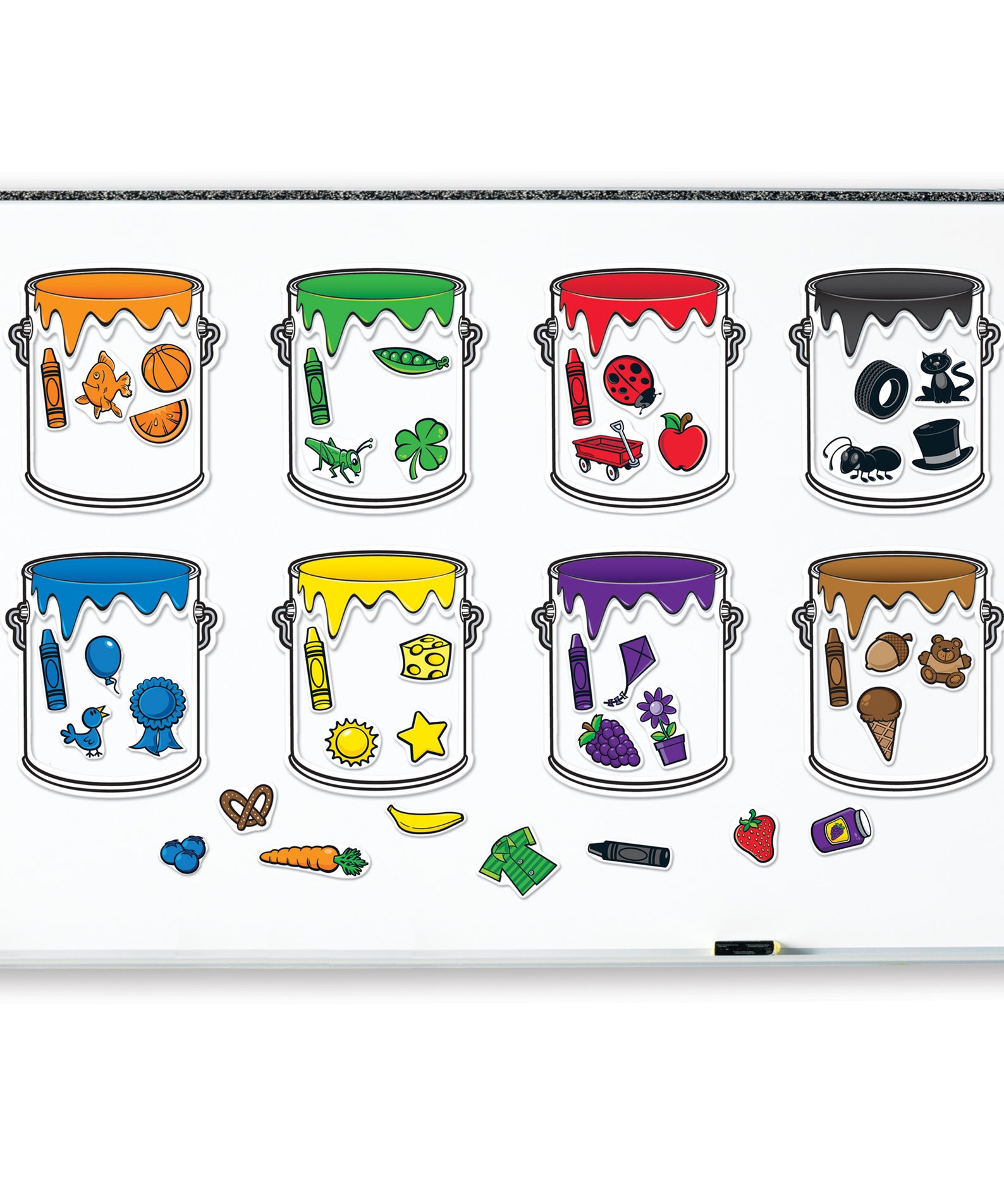 Learning Resources Magnetic Paint Can Colour Sorting Set, Develop Early Maths, Colour Recognition, and Sorting Skills, Includes 8 Paint Pot Frames and 40 Magnetic Sorting Pieces