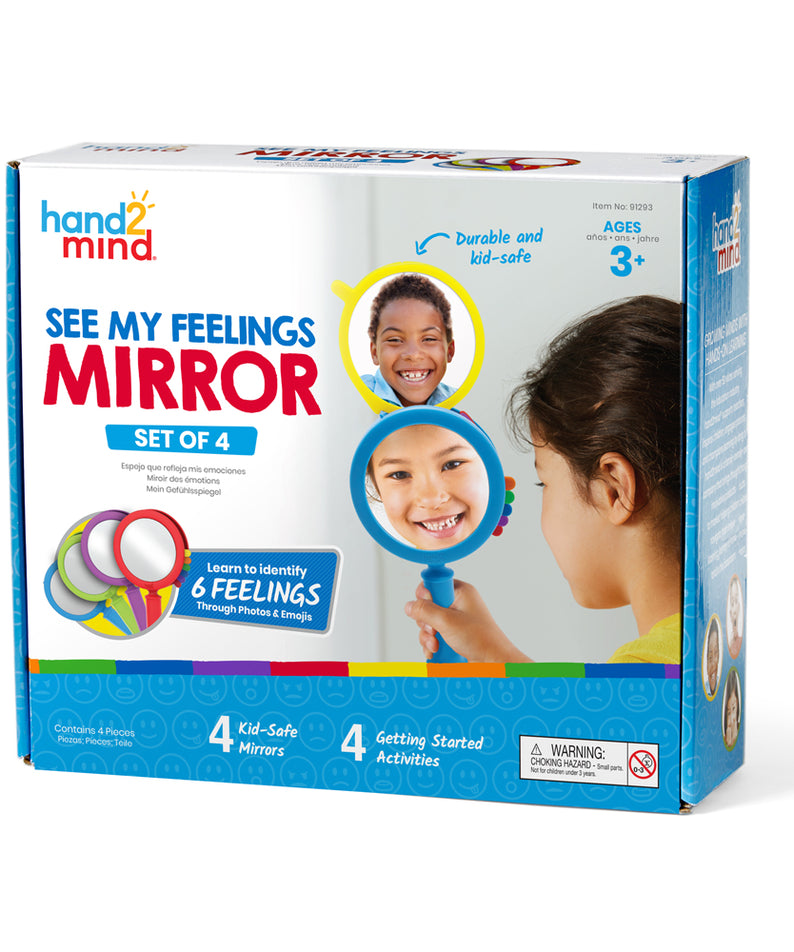 Learning Resources See My Feelings Mirror Set of 4 Emotional Recognition Tool for Kids Ages 3 Plus