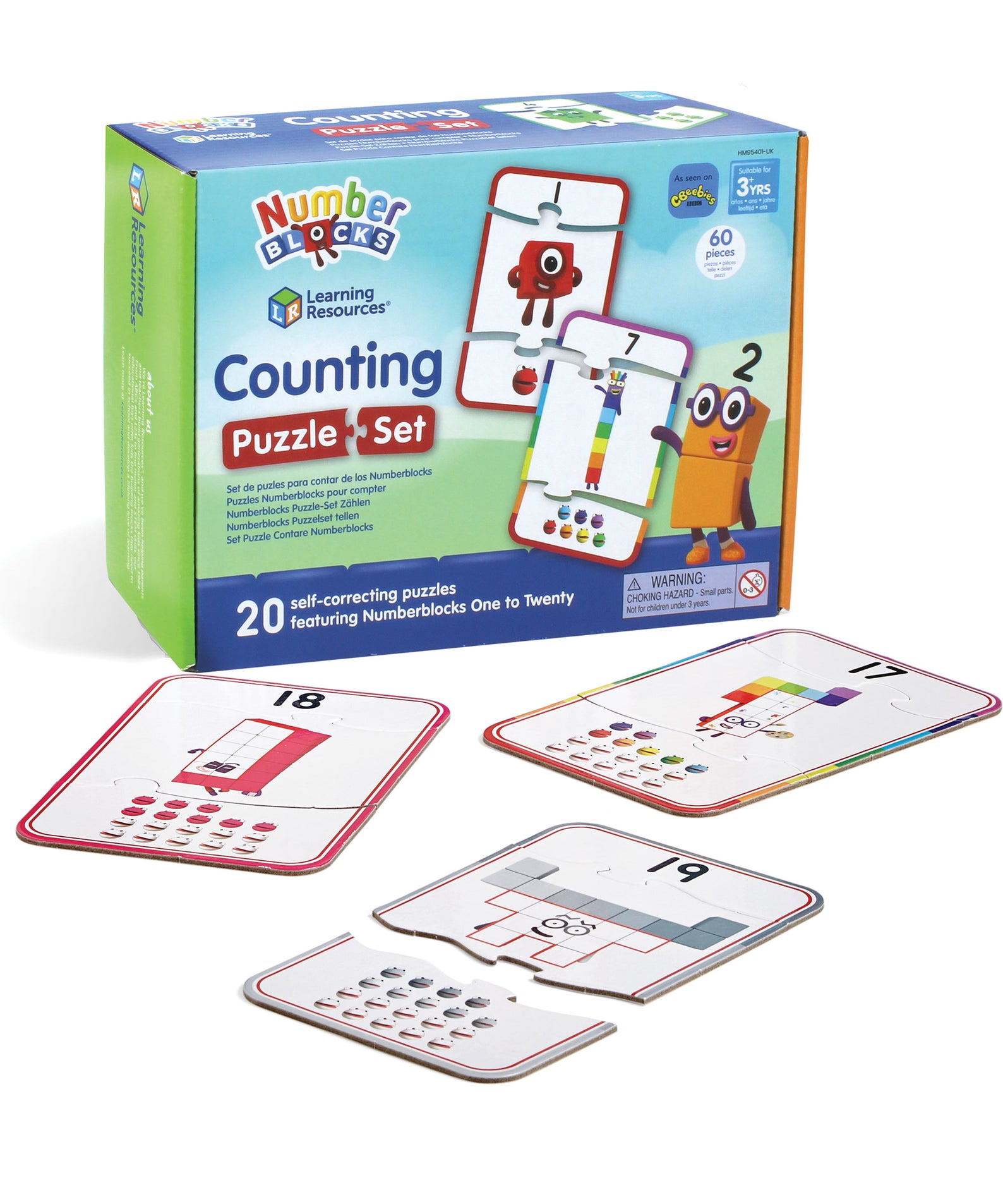 Learning Resources Numberblocks Counting Puzzle Set, Learn to Count from 1 to 20, Educational Jigsaw Puzzles for Early Math Skills, Officially Licensed Learning Resources