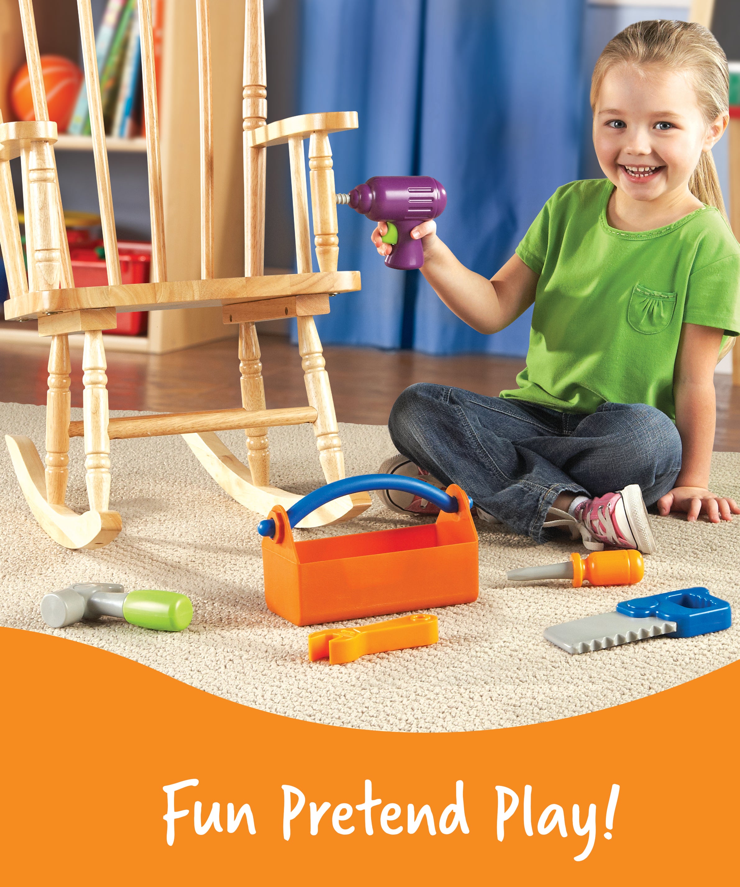 Learning Resources New Sprouts Fix It Tool Set Pretend Play Tools for Toddlers Ages 2 Plus