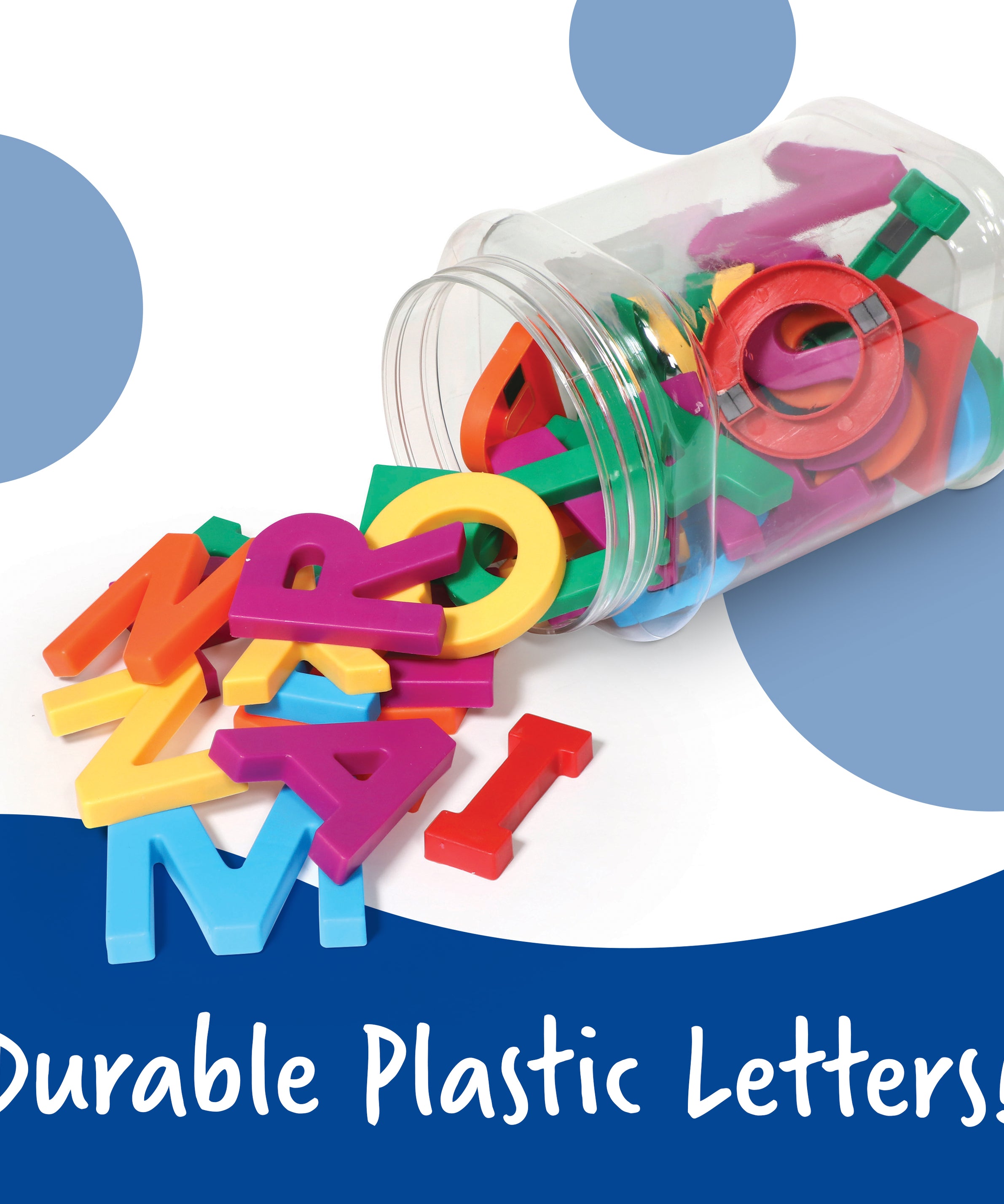 Learning Resources Jumbo Uppercase Magnetic Letters, 40-Piece Set for Early Literacy & Spelling, Large, Easy-to-Handle Alphabet Magnets, Ideal for Whiteboards & Fridges, Ages 3+