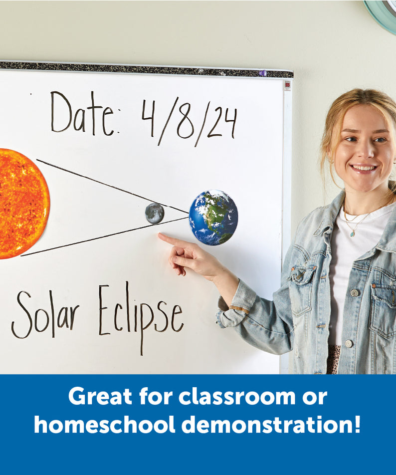 Learning Resources Giant Magnetic Solar System, Full-Colour, Realistic Solar System Magnets for Whiteboard Demonstrations, Includes Planets, Pluto, Moon, Asteroid Belt & Activity Guide, For Kids Ages 5+