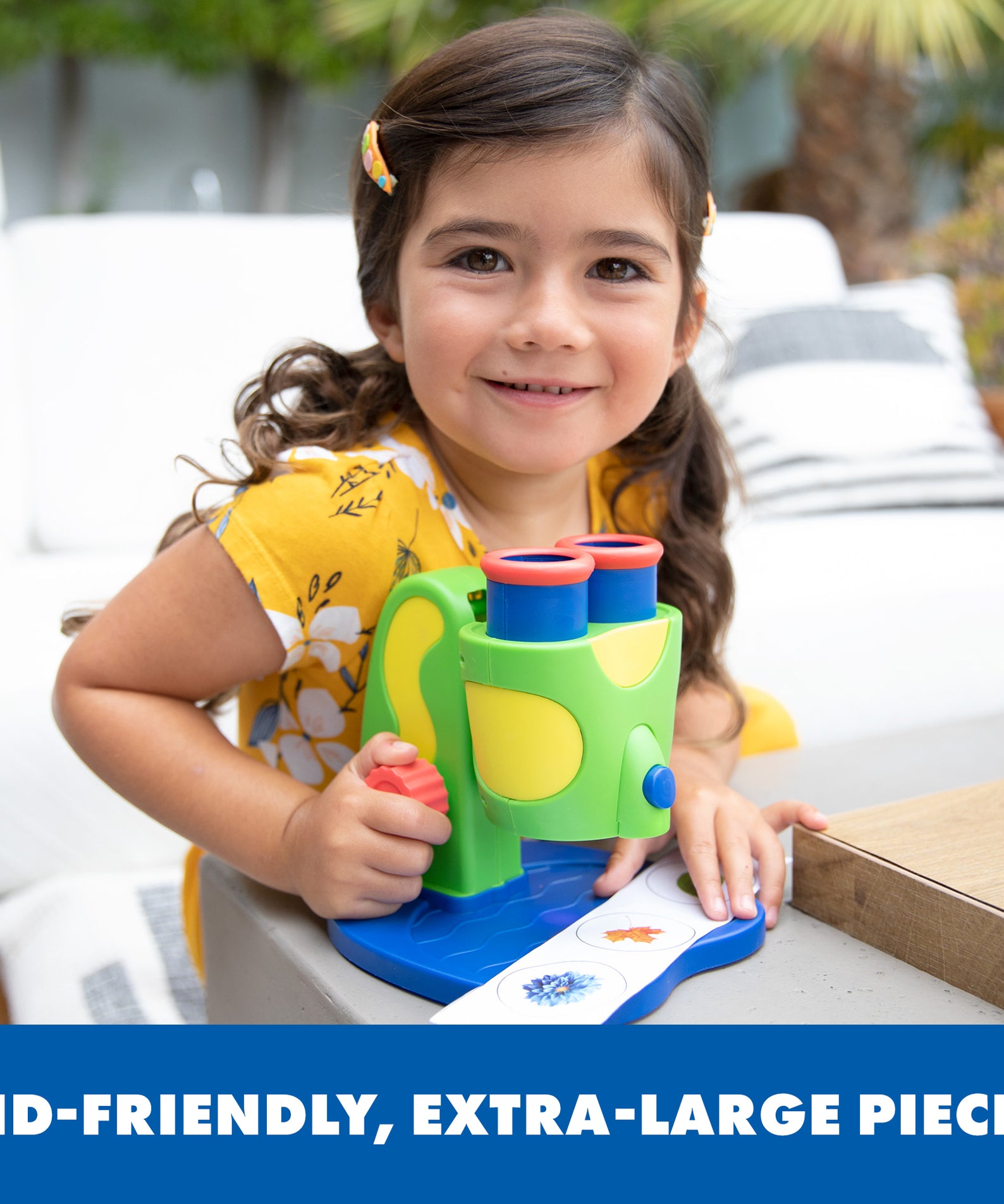 Learning Resources GeoSafari Jr. My First Microscope, Kids' Beginner Science Tool with LED Light & Easy Focus, Preschool STEM Learning, Ages 3+