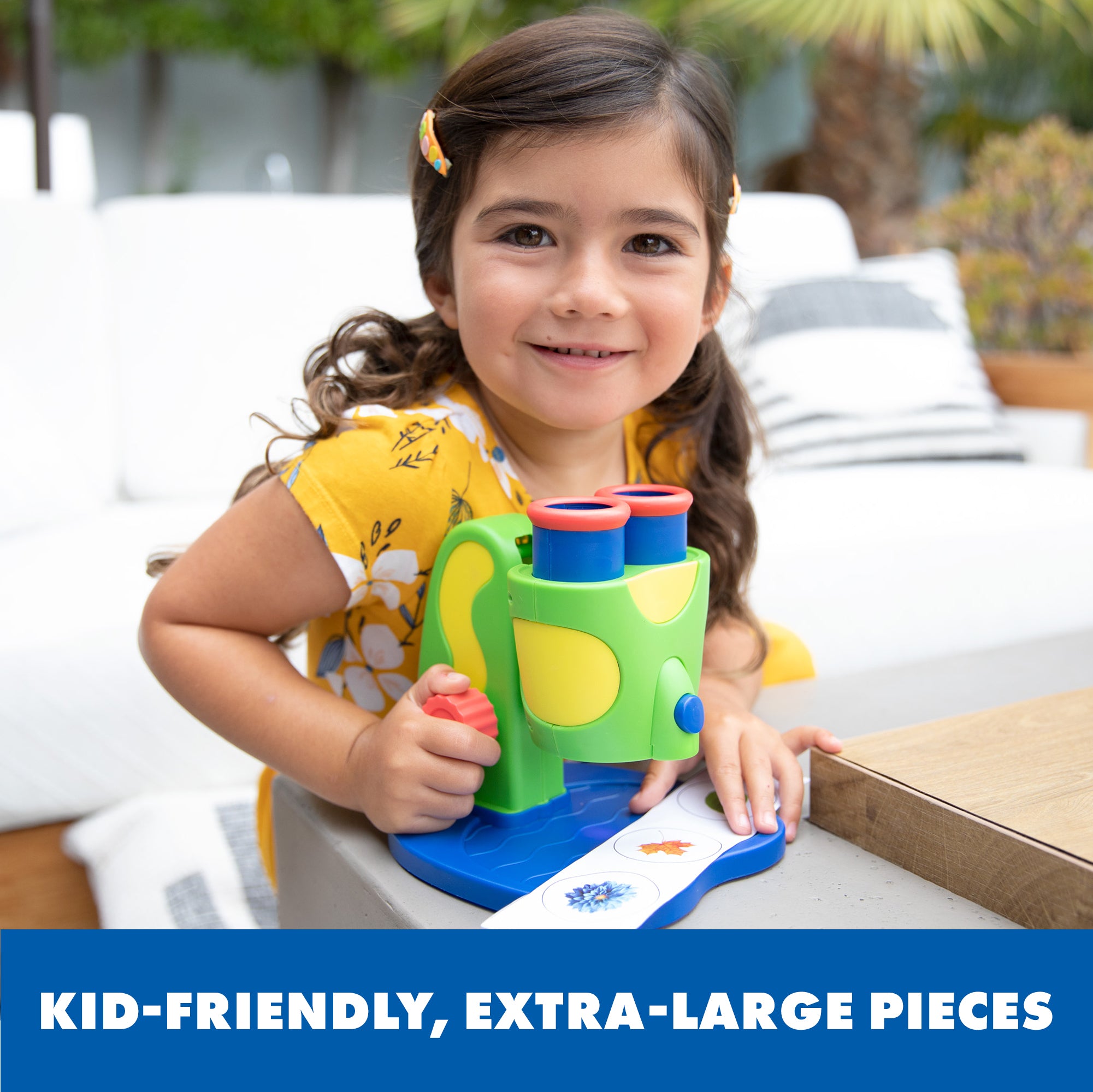 Learning Resources GeoSafari Jr. My First Microscope, Kids' Beginner Science Tool with LED Light & Easy Focus, Preschool STEM Learning, Ages 3+