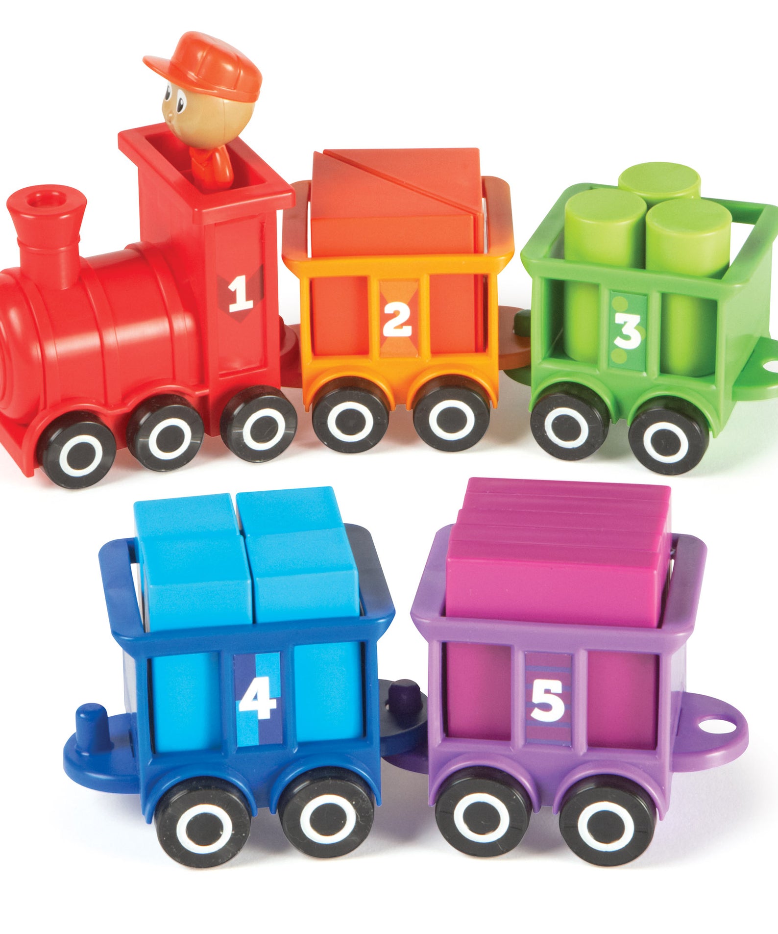 Learning Resources Count and Colour Choo Choo, Number Train and Shape Sorting Toy, Toddler Learning Toy for Counting and Colour Recognition, Ages 2+