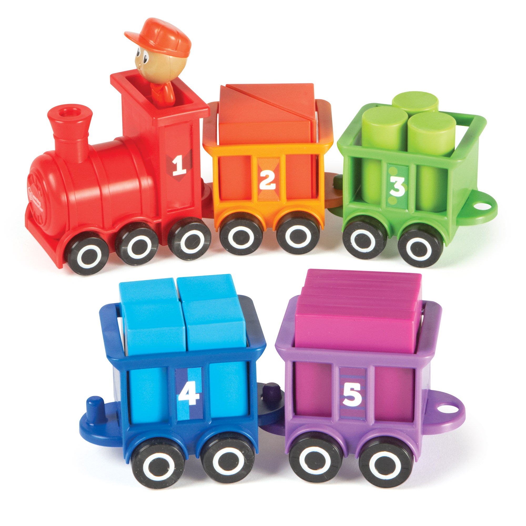 Learning Resources Count and Colour Choo Choo, Number Train and Shape Sorting Toy, Toddler Learning Toy for Counting and Colour Recognition, Ages 2+