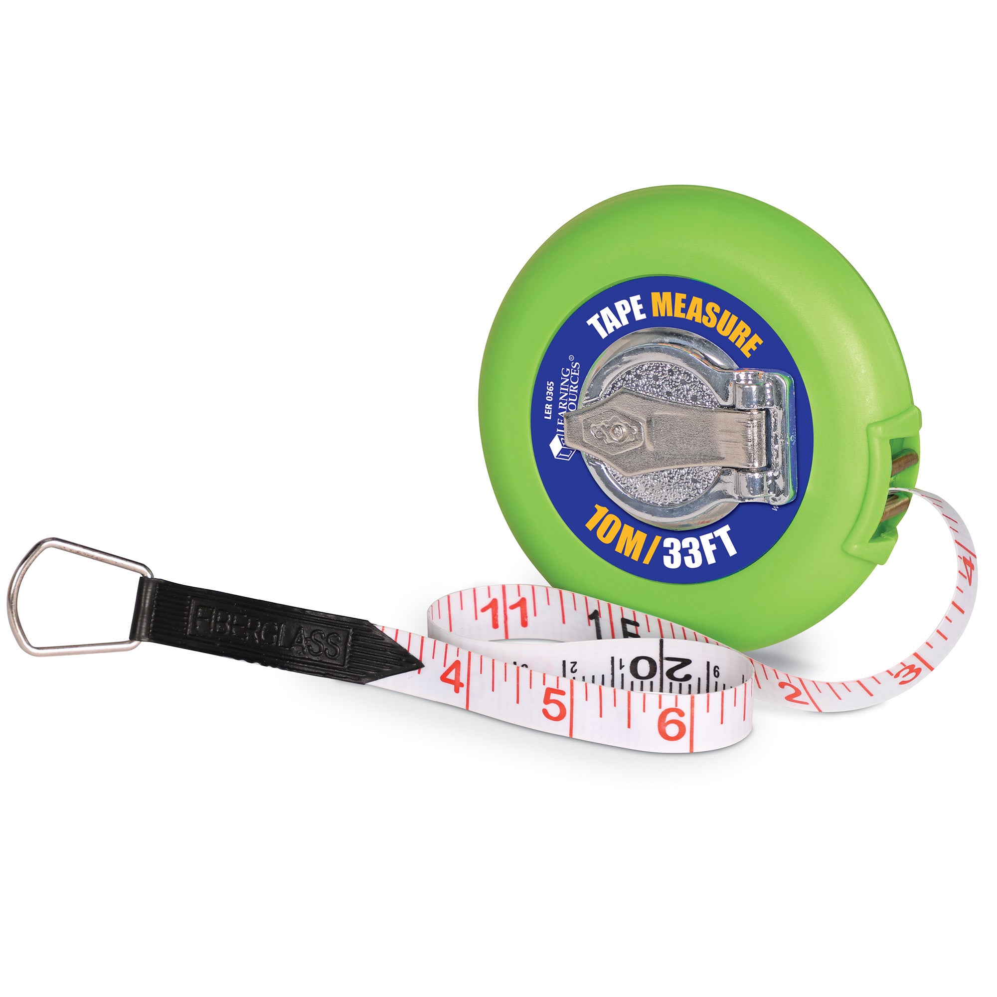 Learning Resources Tape Measure, 10m/33ft, Double-Sided Wind-Up Measuring Tape with Metric & Imperial Units, Ages 6+