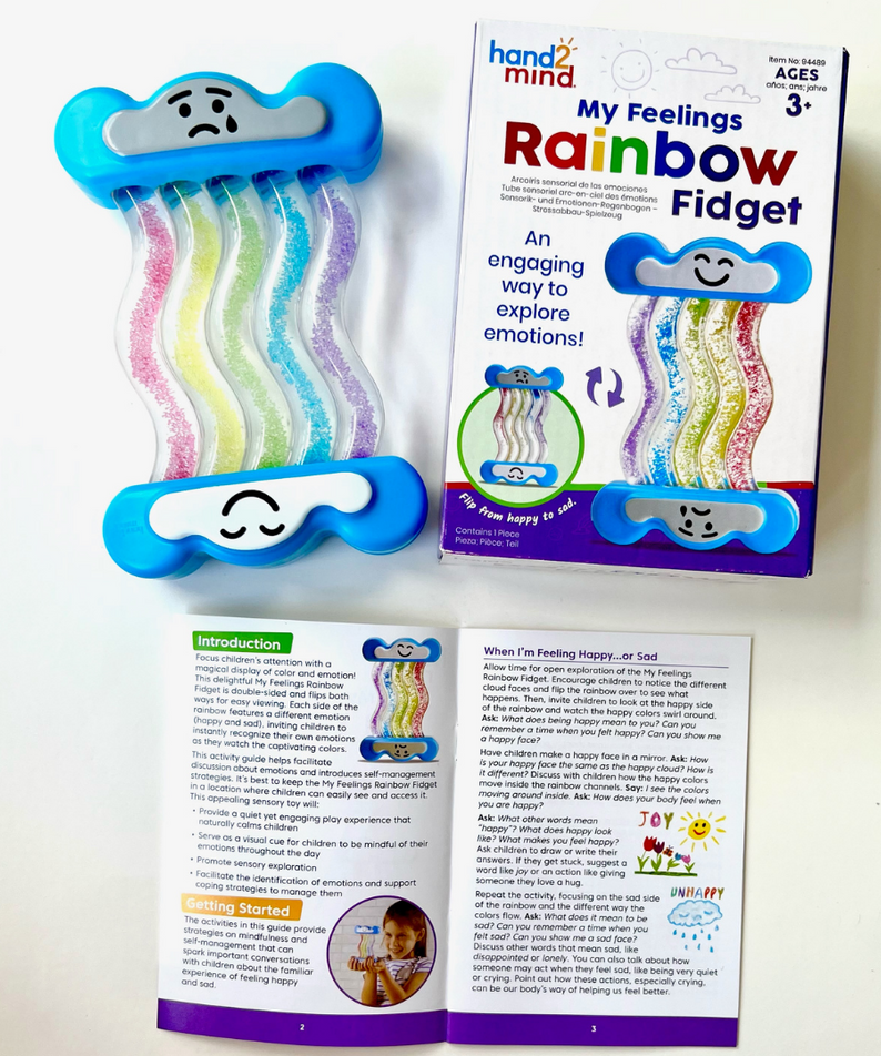 Learning Resources My Feelings Rainbow Fidget, Double-Sided Emotional Regulation Toy, Ages 3+