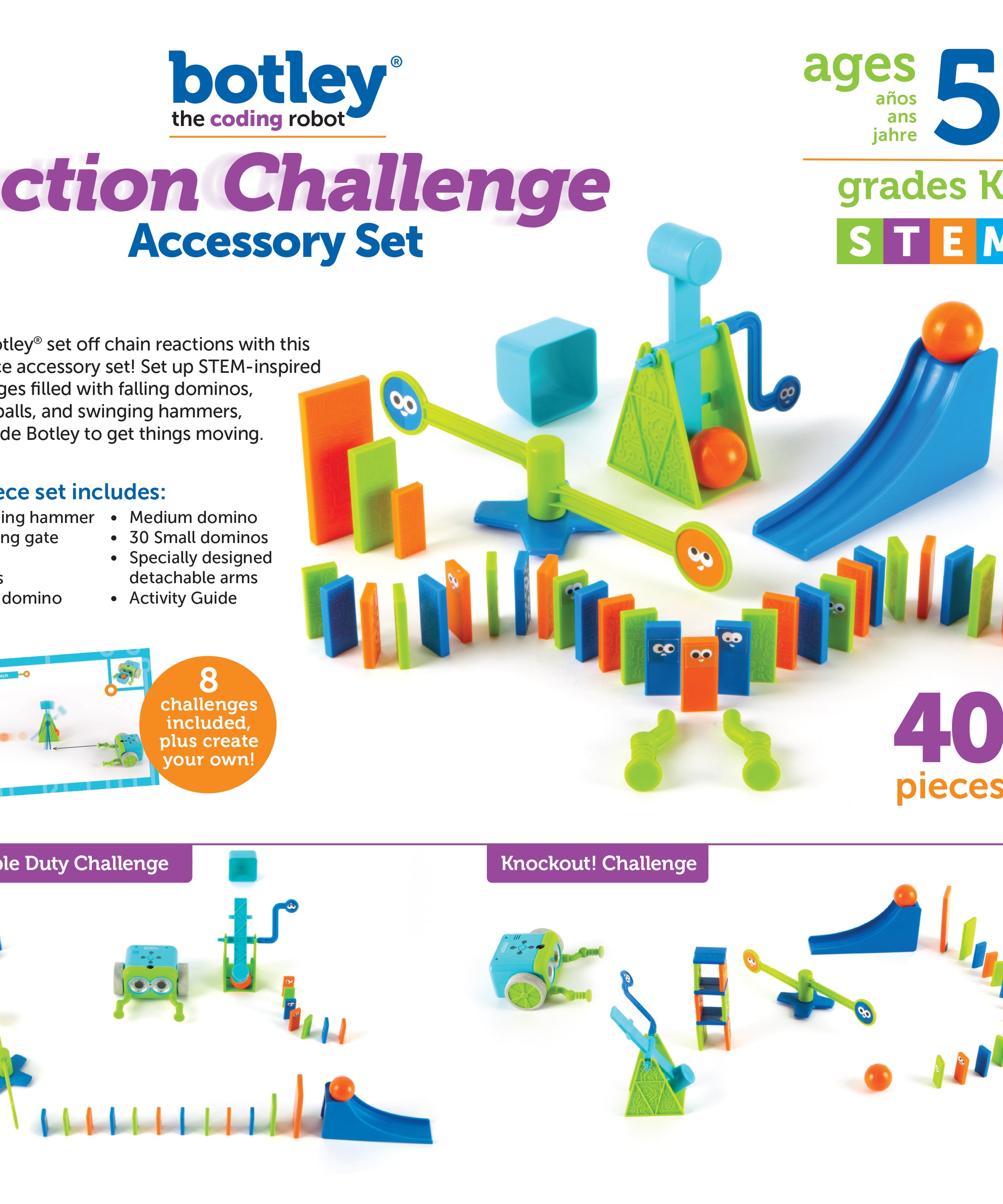 Learning Resources Botley the Coding Robot Action Challenge Accessory Set, 38-Piece STEM Set for Coding Fun (Botley Robot Sold Separately)