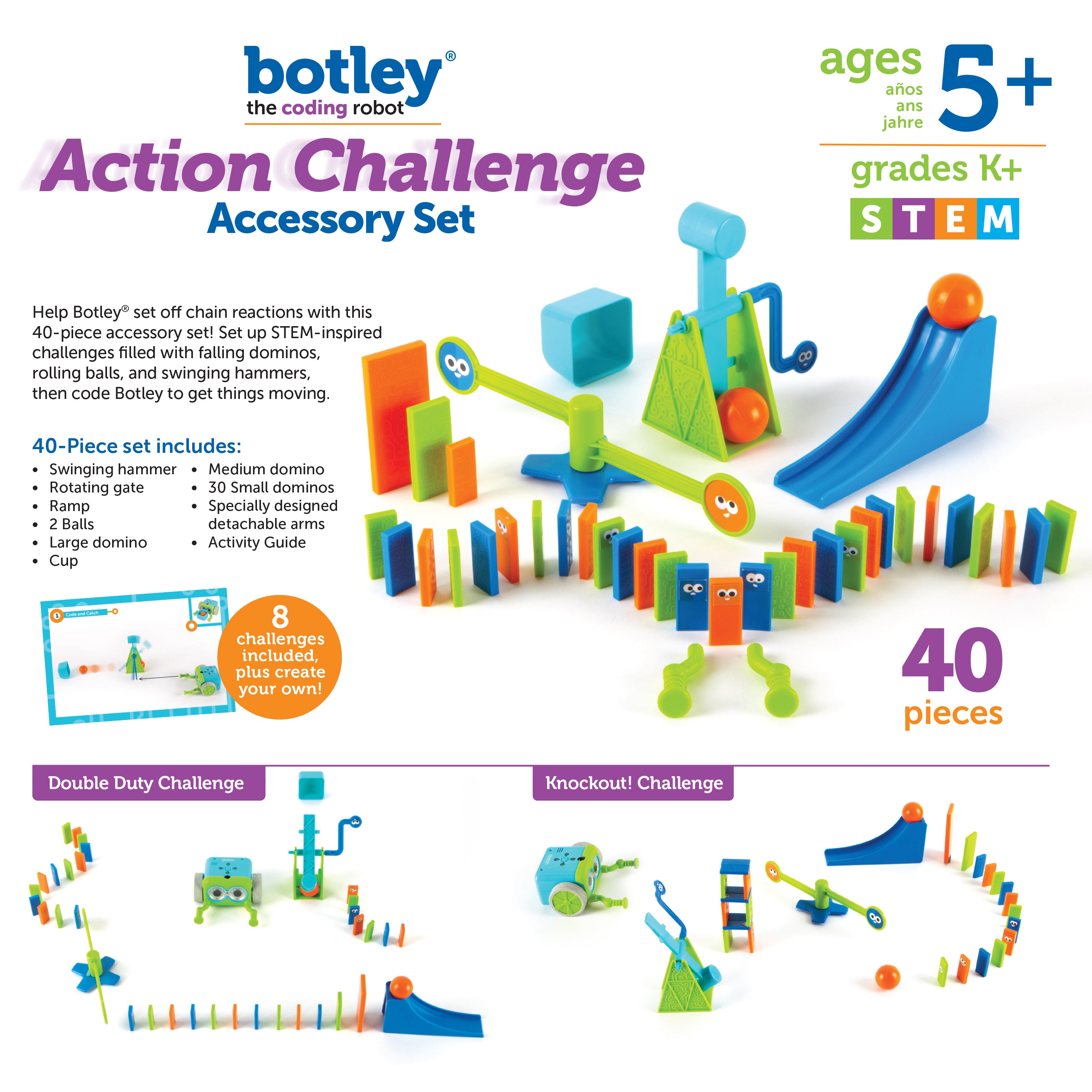 Learning Resources Botley the Coding Robot Action Challenge Accessory Set, 38-Piece STEM Set for Coding Fun (Botley Robot Sold Separately)