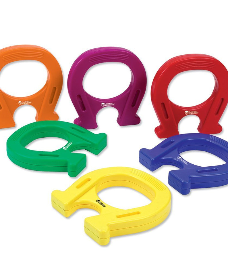 Learning Resources Primary Science® Mighty Magnets (Set of 6), Colourful Horseshoe Magnets for Kids, Durable Plastic, Perfect for Scientific Exploration, Ages 3+