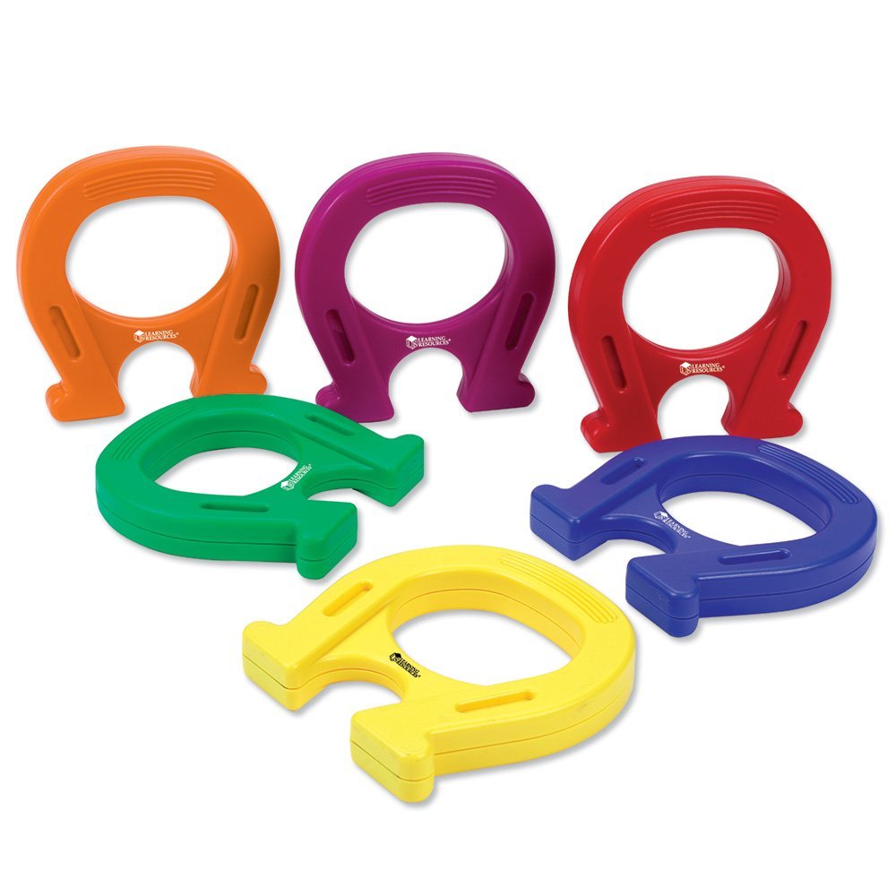 Learning Resources Primary Science® Mighty Magnets (Set of 6), Colourful Horseshoe Magnets for Kids, Durable Plastic, Perfect for Scientific Exploration, Ages 3+