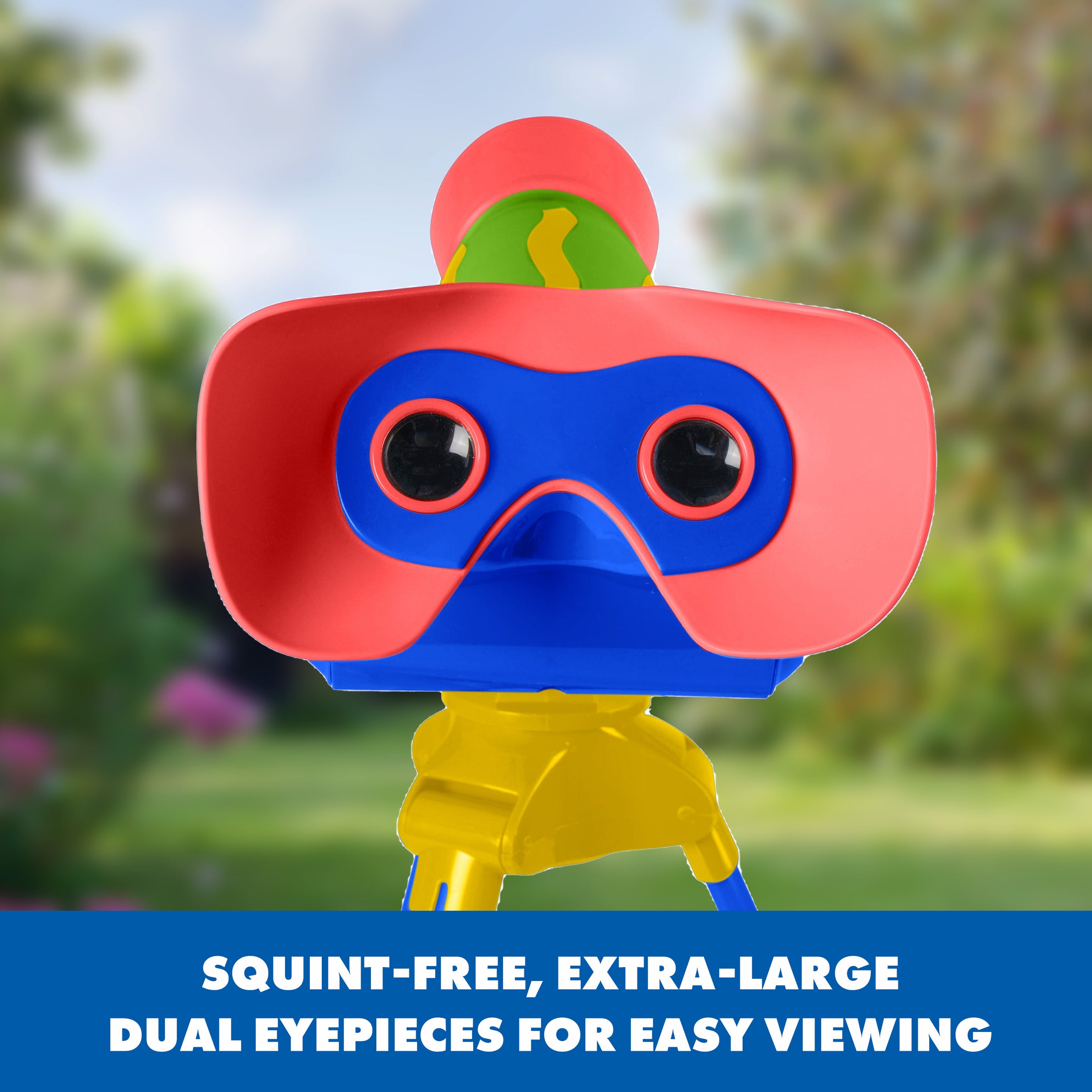 Learning Resources GeoSafari Jr. My First Telescope, Focus-Free Kids Toy Telescope with 9x Magnification, Beginner STEM Toy for Outdoor Exploration, Ages 4+