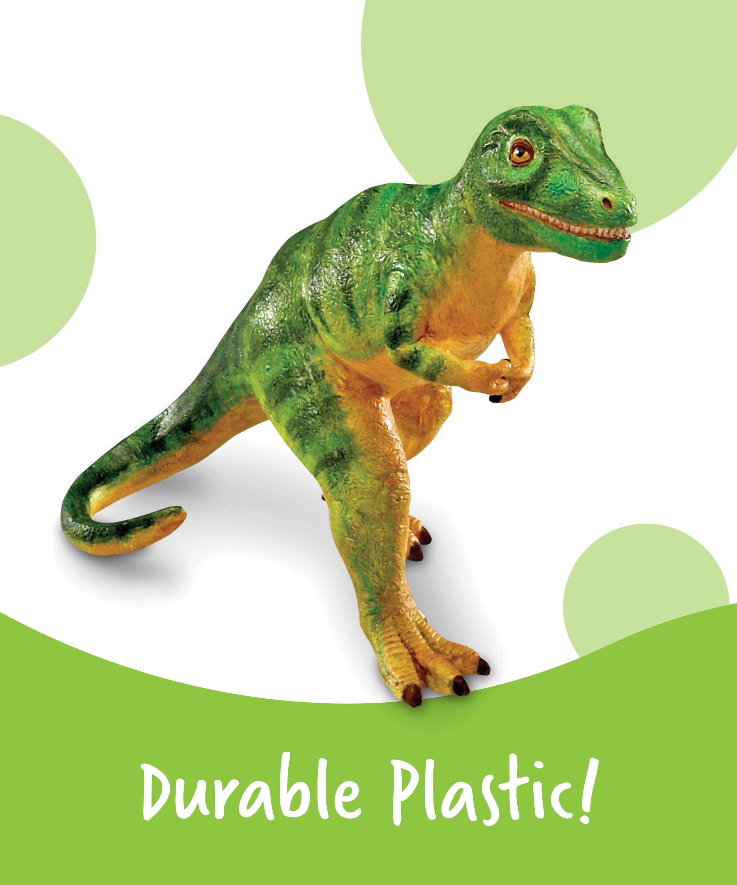 Learning Resources Jumbo Dinosaur Toy Set, 5 Realistic Prehistoric Figures for Kids Imaginative Play and Early Learning