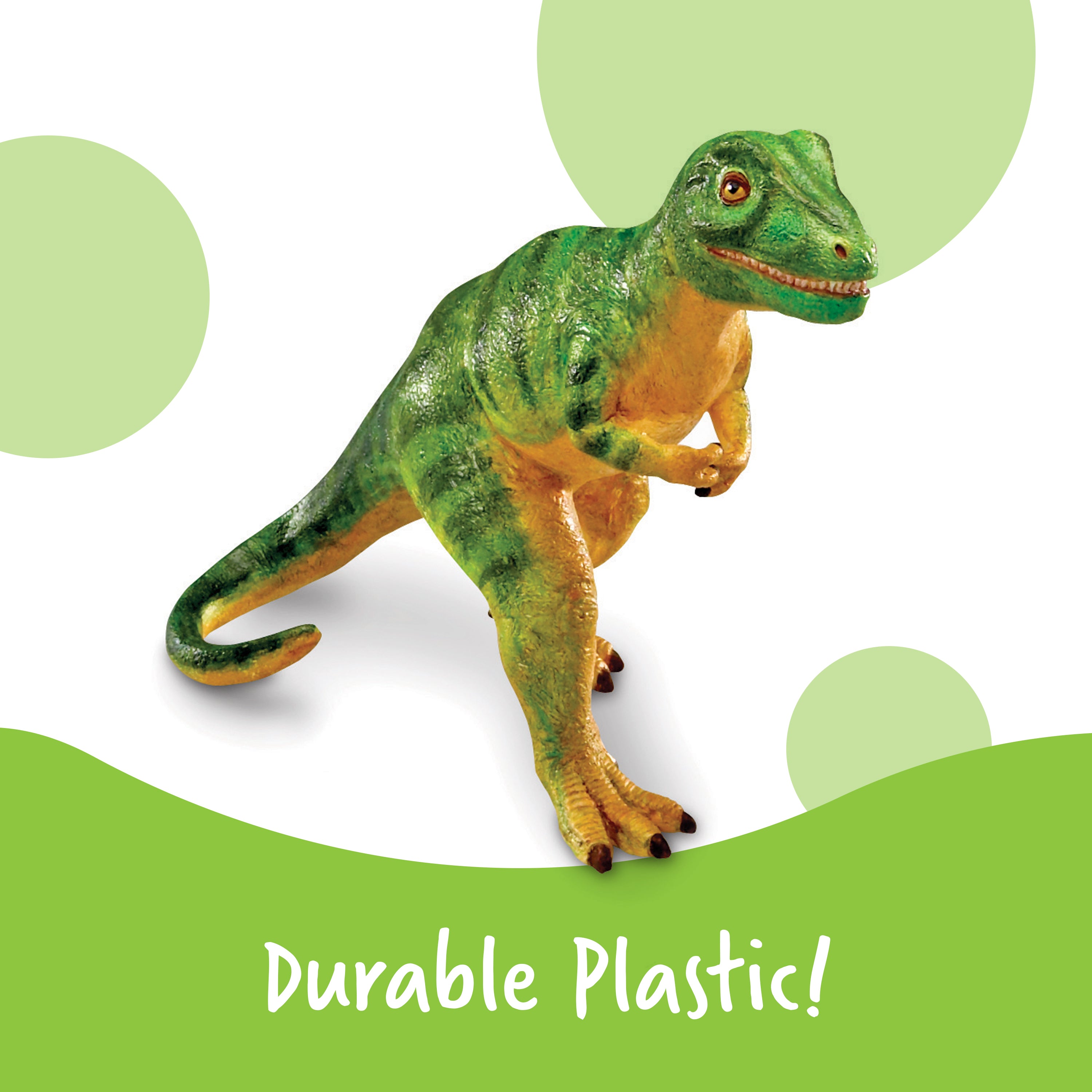 Learning Resources Jumbo Dinosaur Toy Set, 5 Realistic Prehistoric Figures for Kids Imaginative Play and Early Learning