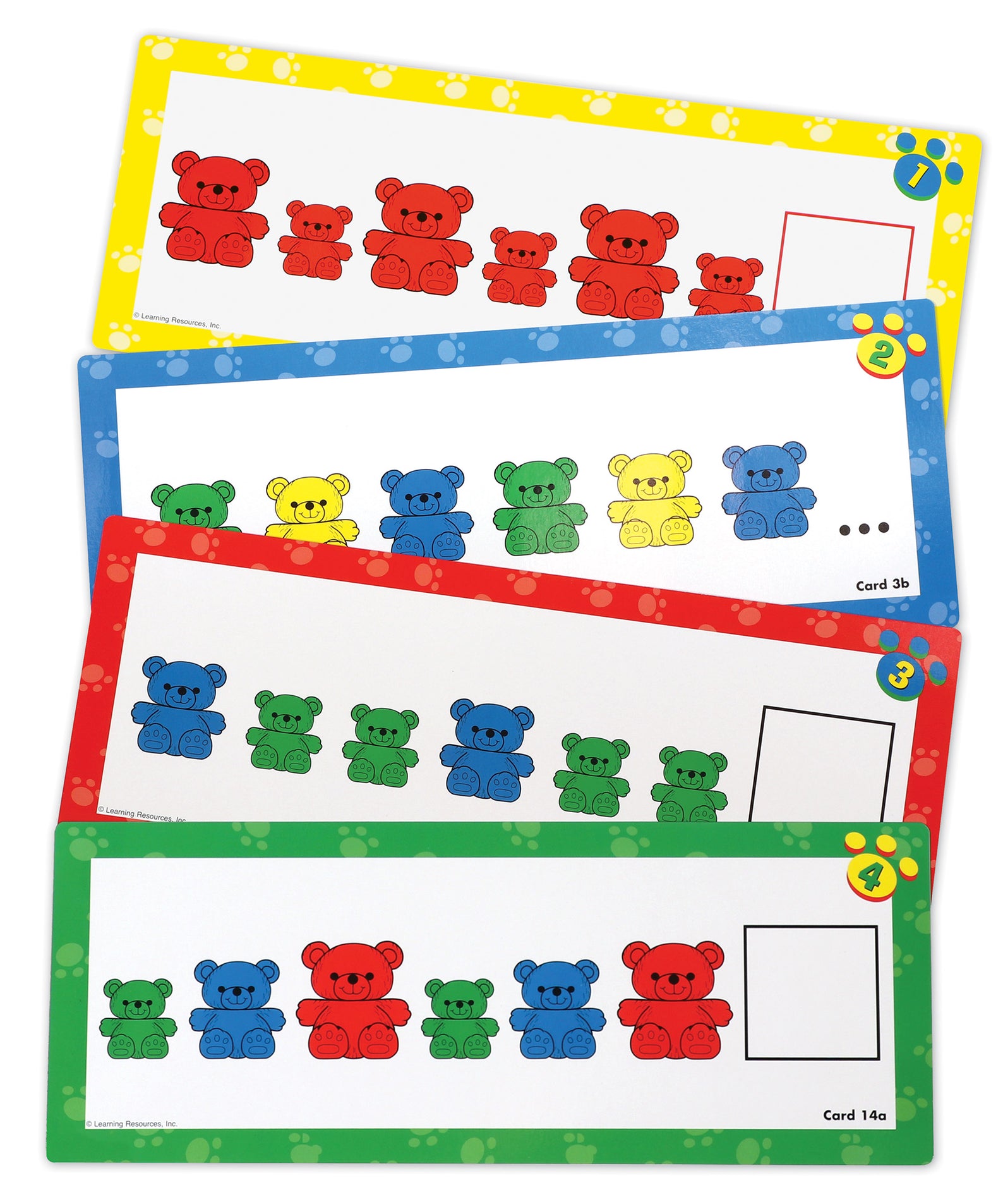 Learning Resources Three Bear Family Sort, Pattern & Play Activity Set, Compare Bears with Sorting Bowls, Dice, Spinner & Pattern Cards, Maths Counters for Early Years, Ages 3+