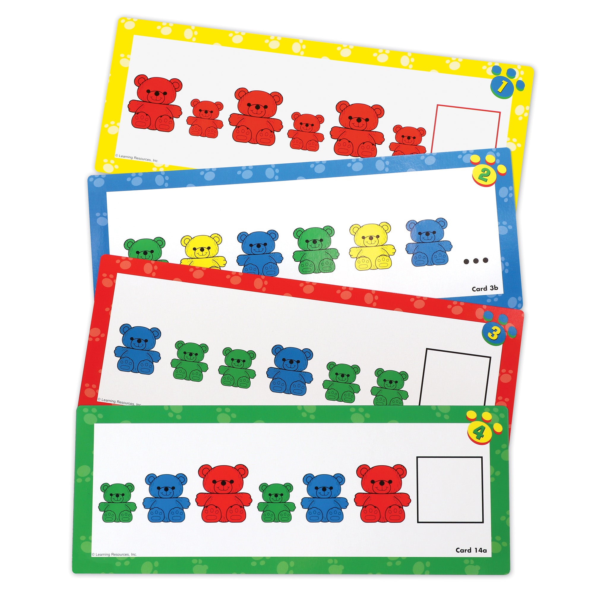 Learning Resources Three Bear Family Sort, Pattern & Play Activity Set, Compare Bears with Sorting Bowls, Dice, Spinner & Pattern Cards, Maths Counters for Early Years, Ages 3+