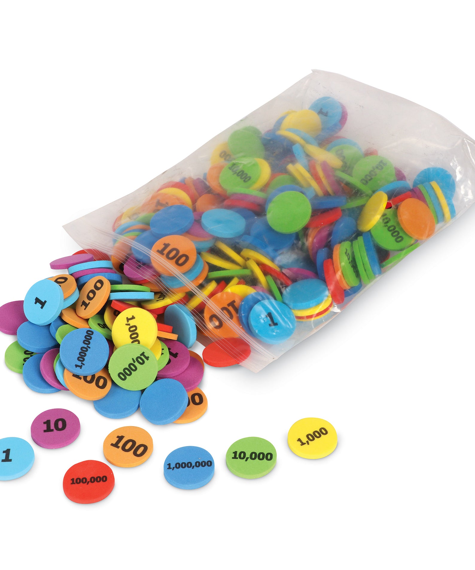 Learning Resources Place Value Disks, Set of 280, Colour-Coded Maths Counters for Counting, Addition, and Subtraction, Supports Place Value Learning