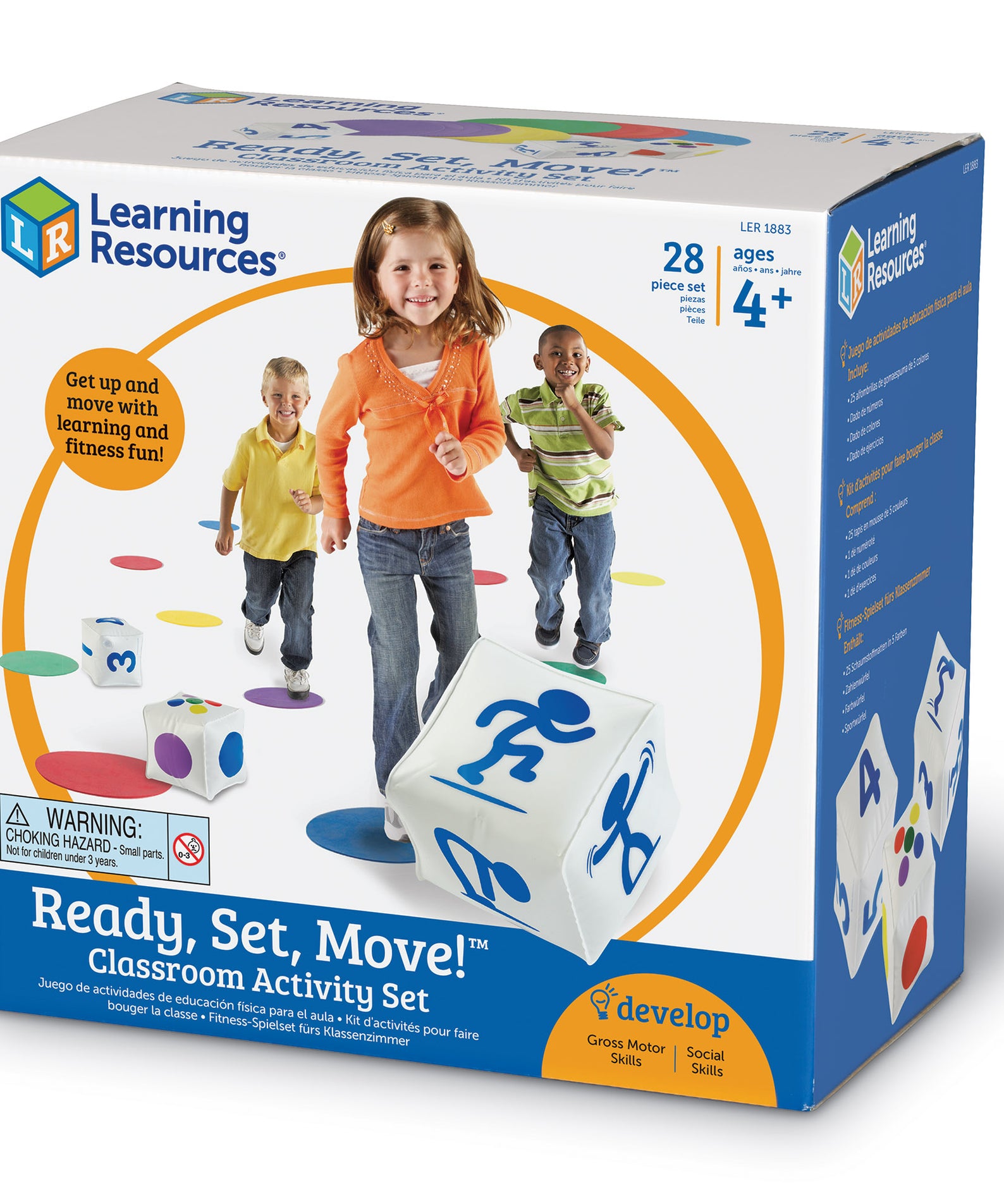 Learning Resources Ready, Set, Move, Classroom Activity Set for Active Learning and Early Skill Development (Ages 4+)