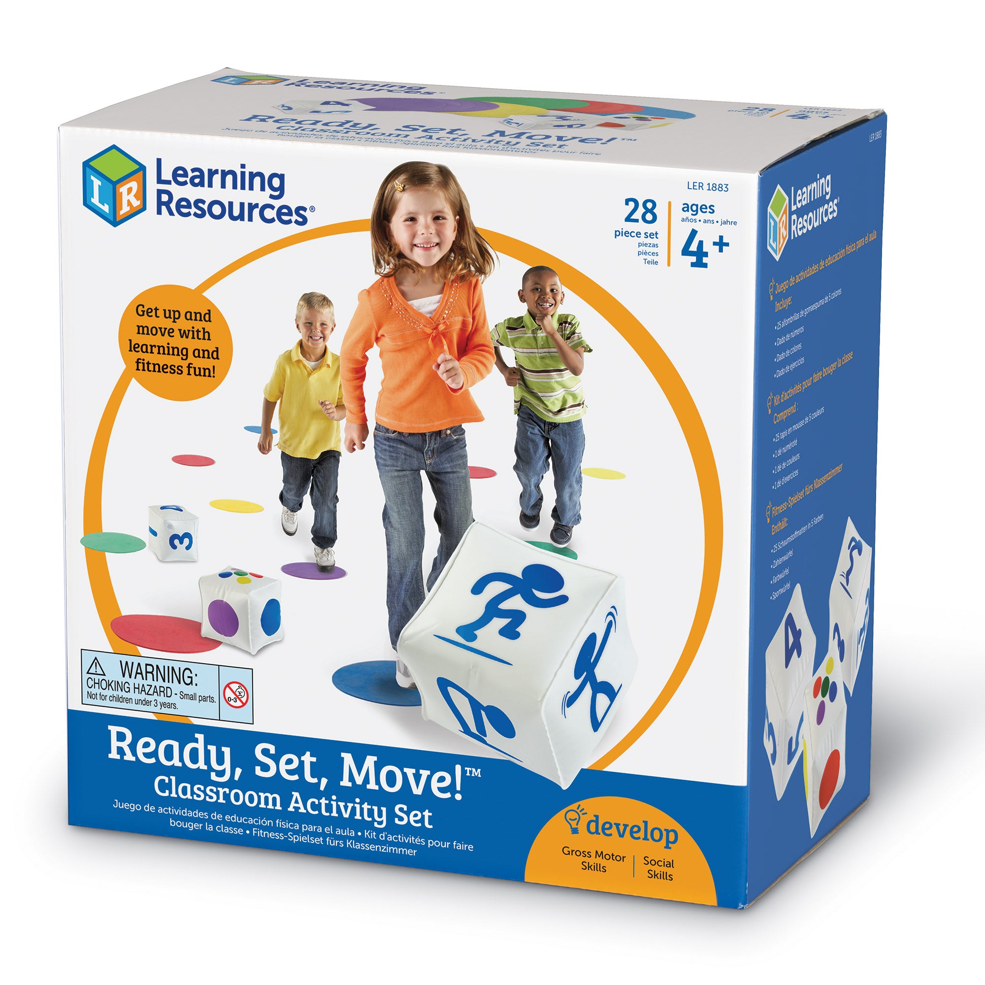 Learning Resources Ready, Set, Move, Classroom Activity Set for Active Learning and Early Skill Development (Ages 4+)