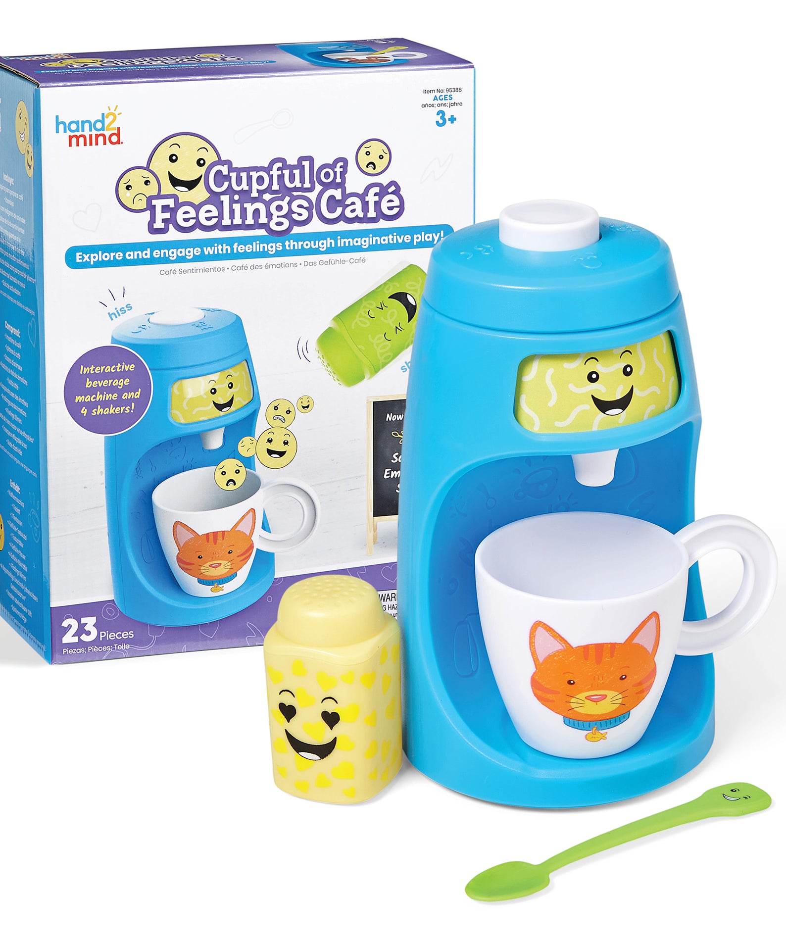 Learning Resources Cupful of Feelings Café Pretend Play Coffee Shop Set for Social Emotional Learning Ages 3 Plus