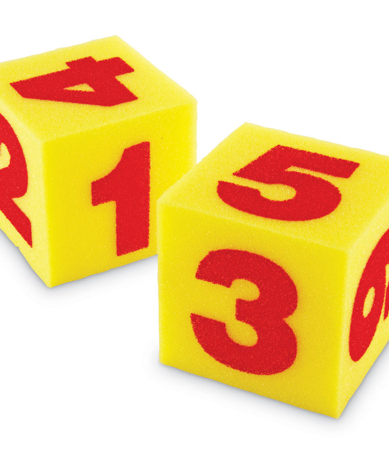 Learning Resources Giant Soft Numeral Cubes, Set of 2, Child-Friendly Foam Dice for Early Math Games, Ideal for Kids Aged 3+