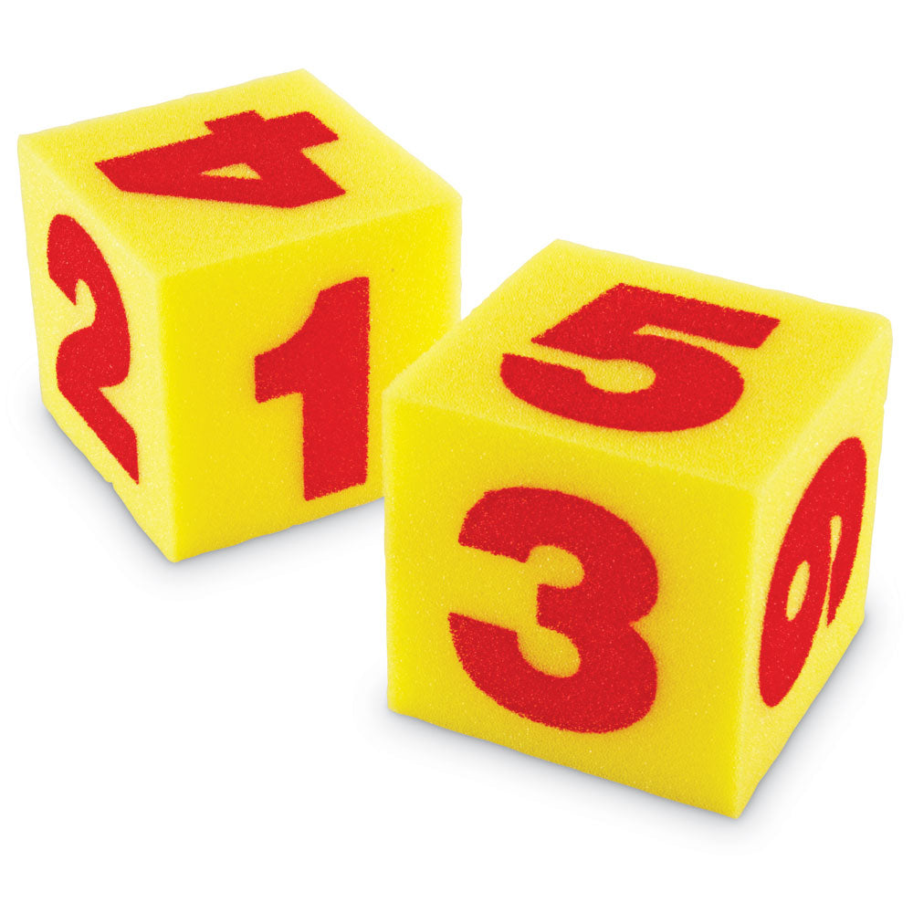 Learning Resources Giant Soft Numeral Cubes, Set of 2, Child-Friendly Foam Dice for Early Math Games, Ideal for Kids Aged 3+
