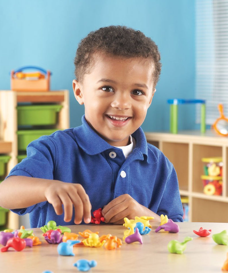 Learning Resources Under the Sea Ocean Counters, Set of 72, Colourful Ocean Animal Counters, Early Maths Skills, Sorting and Counting, Ages 3+, Storage Tub Included