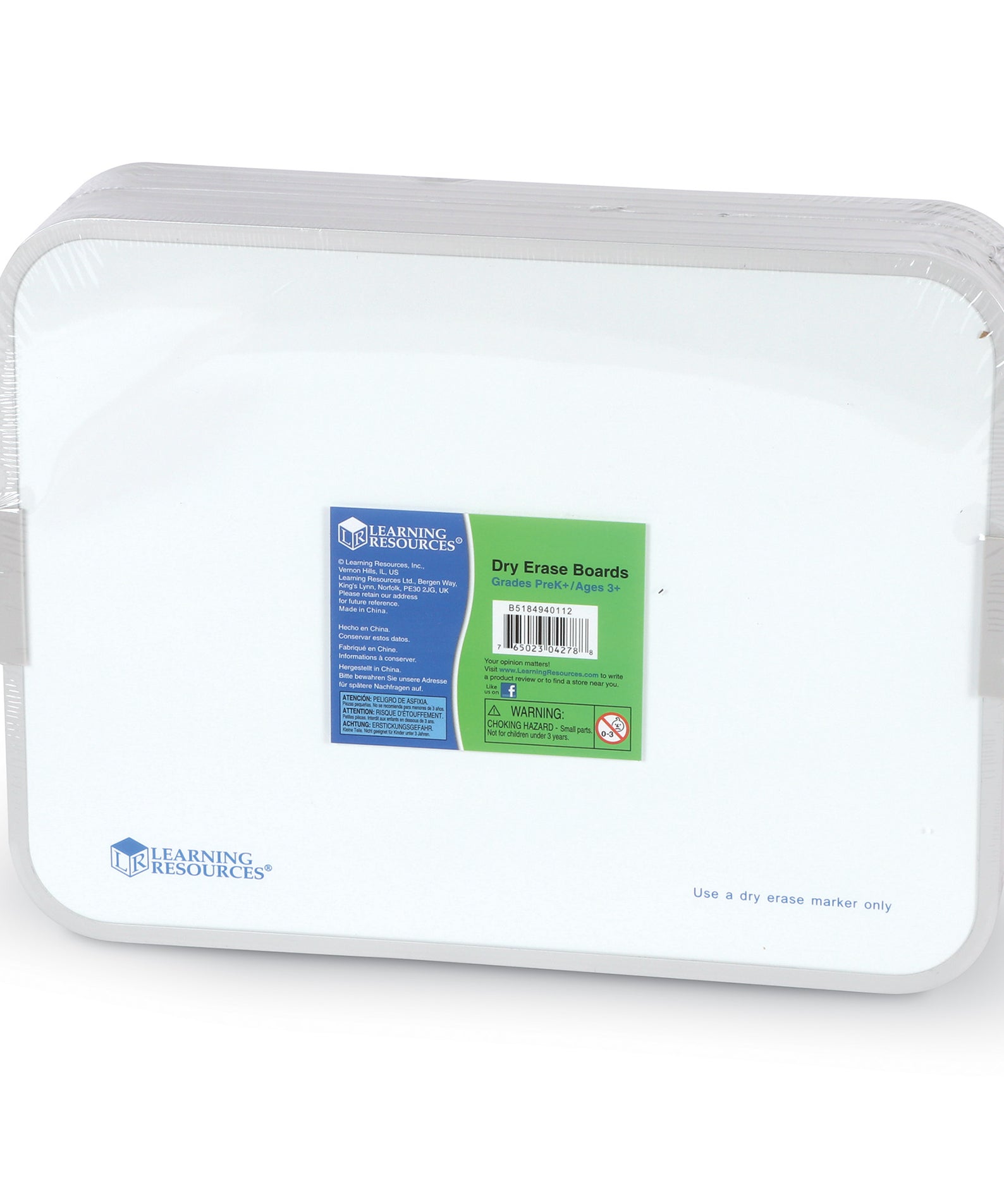 Learning Resources Magnetic Double-Sided Dry-Erase Boards (Set of 10), Magnetic, Wipe Clean, Ideal for Independent Learning, Classroom Activities, Ages 3-13