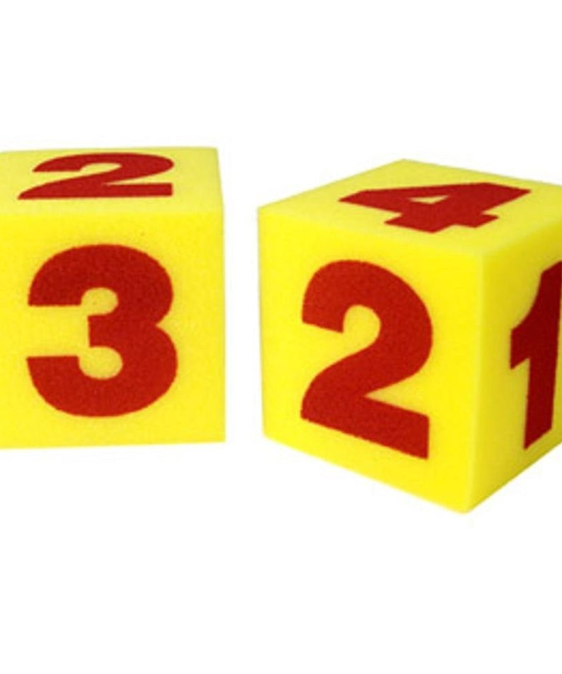 Learning Resources Giant Soft Numeral Cubes, Set of 2, Child-Friendly Foam Dice for Early Math Games, Ideal for Kids Aged 3+