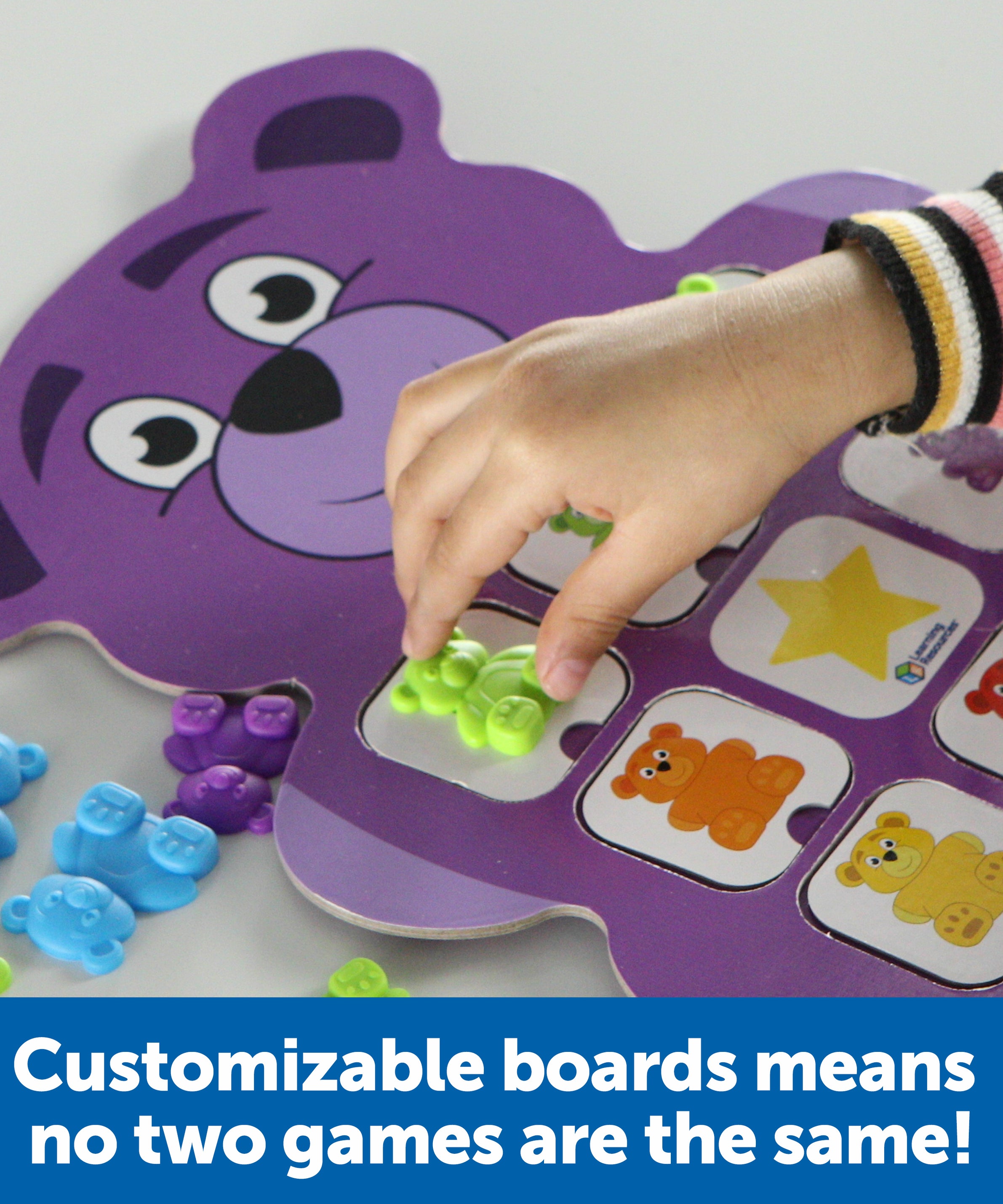 Learning Resources Bingo Bears, Build-Your-Own Bingo Game for Kids, Develop Counting, Critical Thinking, and Social-Emotional Skills, Ages 3+