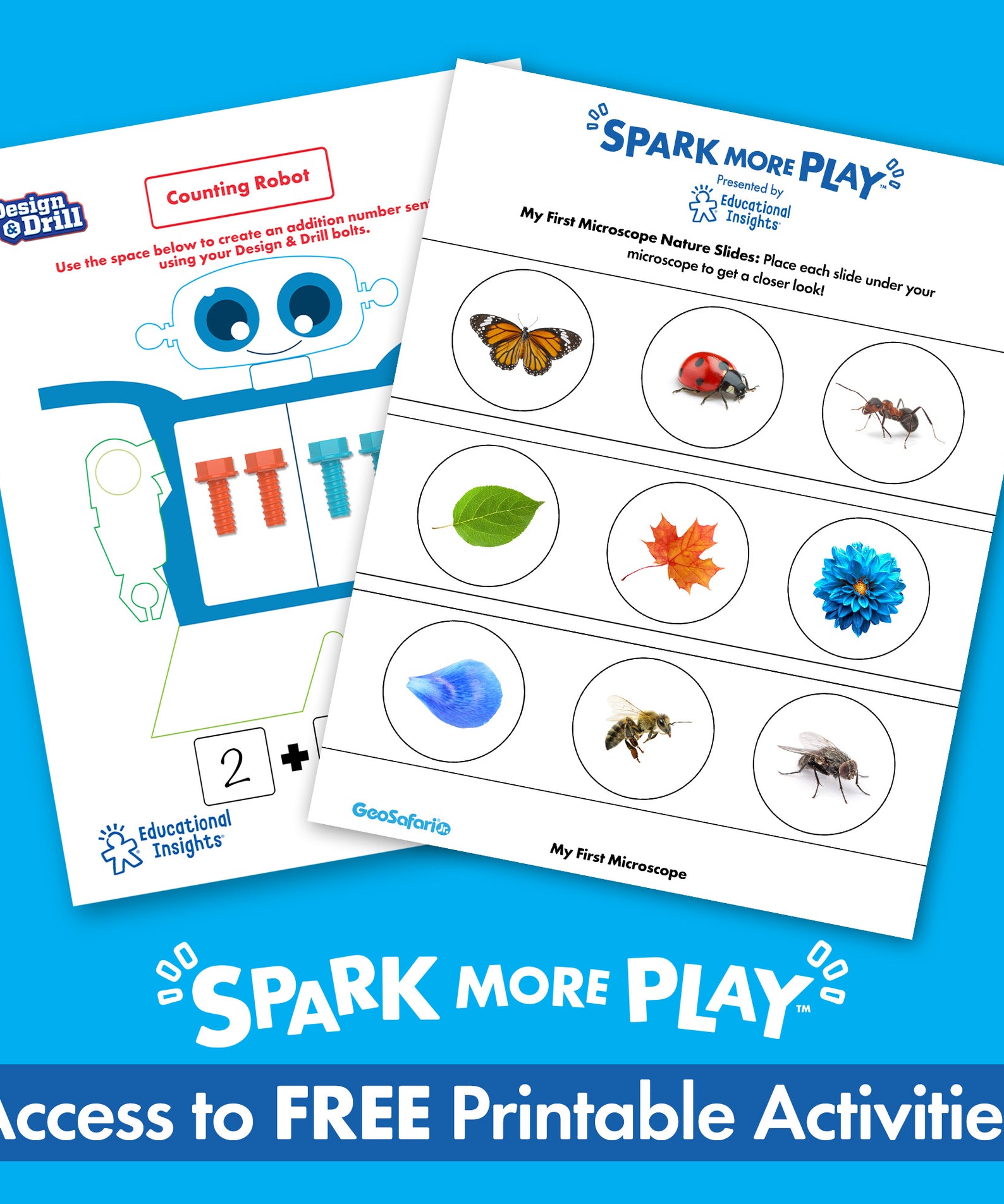 Learning Resources GeoSafari Jr. My First Microscope, Kids' Beginner Science Tool with LED Light & Easy Focus, Preschool STEM Learning, Ages 3+