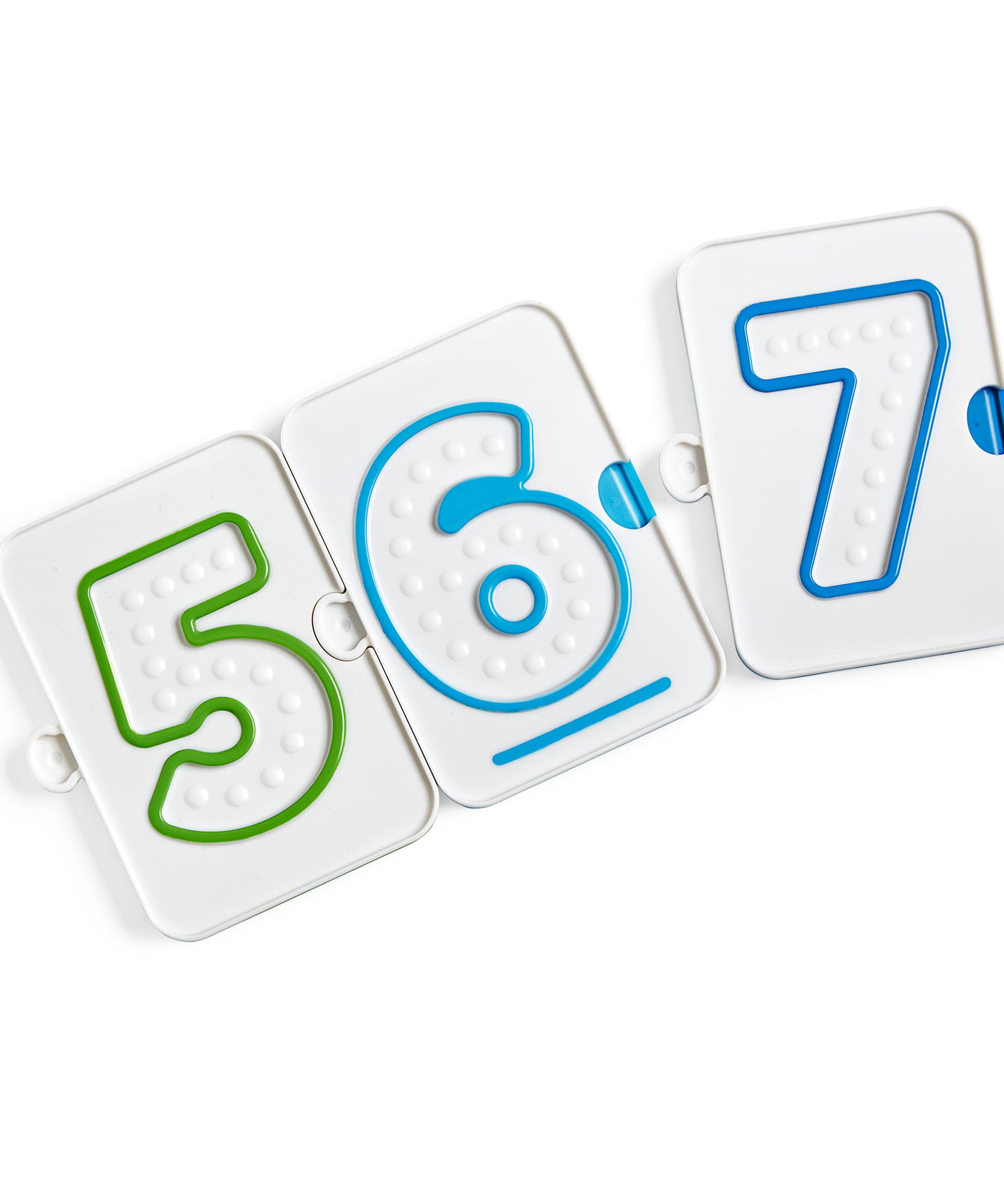 Learning Resources Sensory Number Trays, 10 Double-Sided Finger Tracing Boards for Counting and Number Formation, Made from Recycled Plastic, Ages 3 Plus