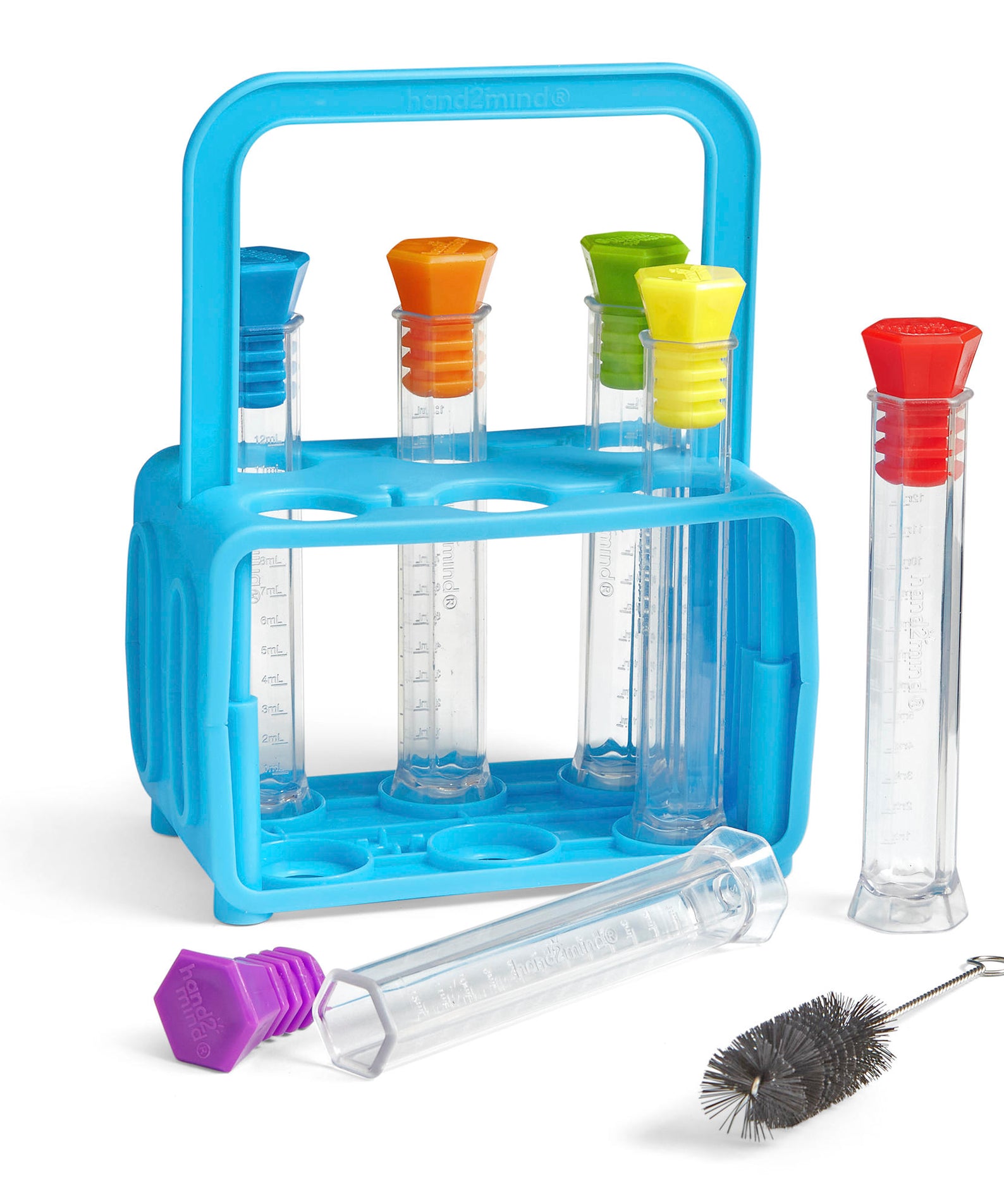 Learning Resources hand2mind Test Tube Set, Science Lab Kit for Kids with Stand, Stoppers, and Activity Guide, Ages 5+