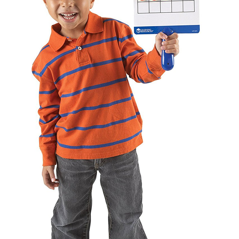 Learning Resources Magnetic Ten Frame Answer Boards, Set of 4 Double-Sided Boards with 100 Magnetic Disks, Early Maths Learning for Ages 5 Plus
