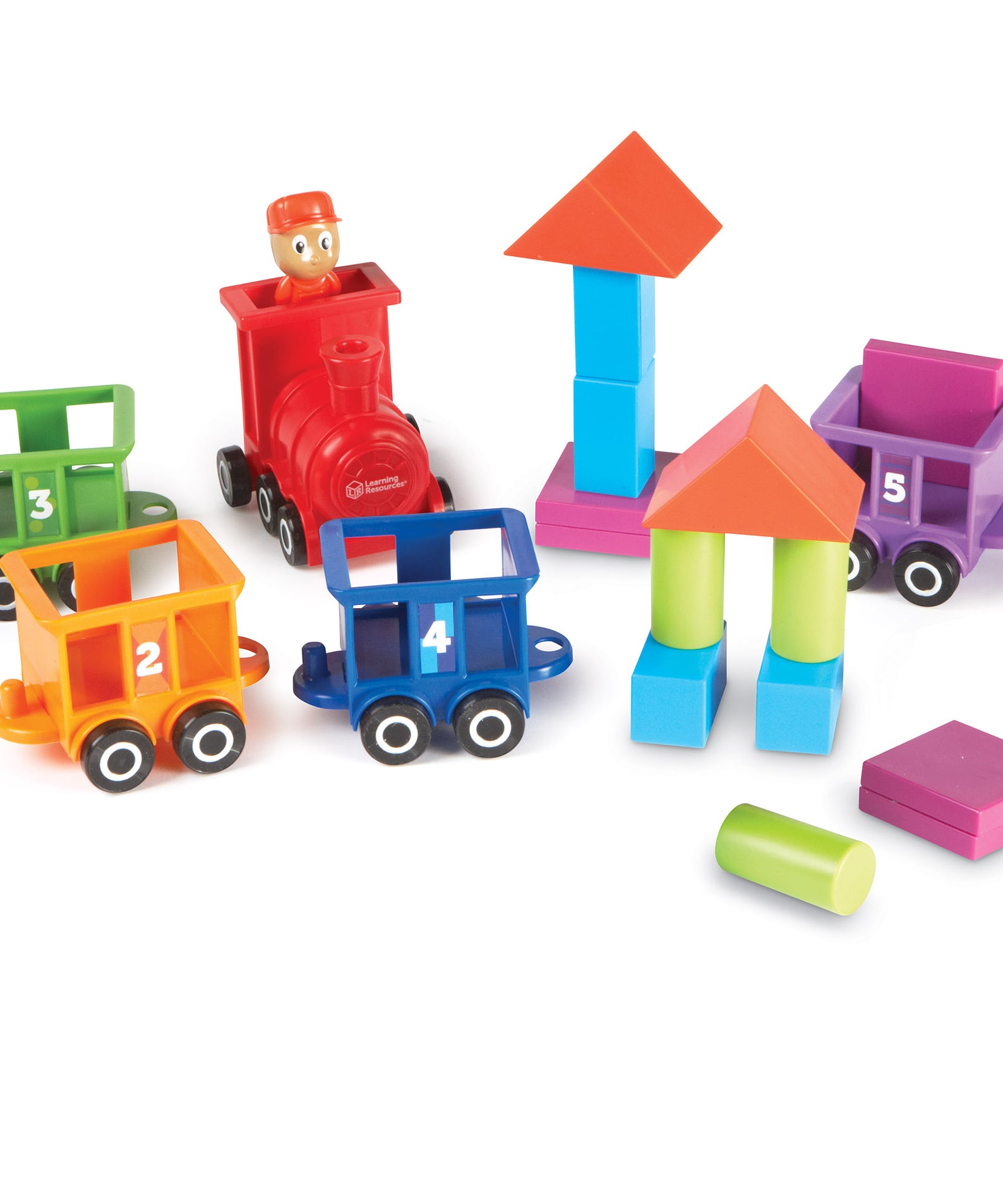 Learning Resources Count and Colour Choo Choo, Number Train and Shape Sorting Toy, Toddler Learning Toy for Counting and Colour Recognition, Ages 2+