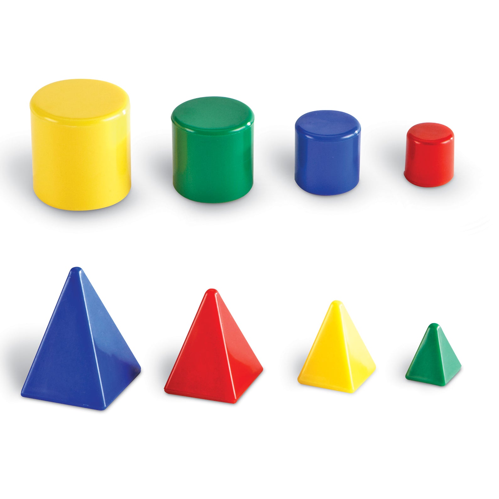 Learning Resources Mini GeoSolids, Set of 32, Ages 5+, Hands-On 3D Geometry Shapes for Early Math Skills - Quick Learning