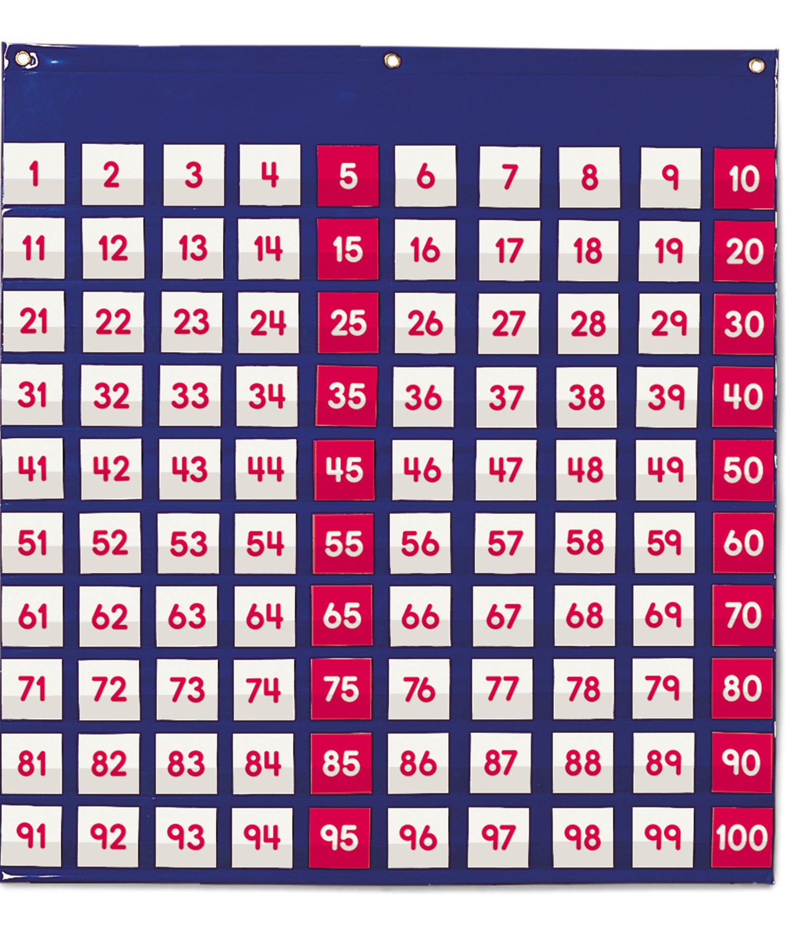 Learning Resources Hundreds Pocket Chart, 100 Pockets, Number Recognition & Math Skills, Ages 5+