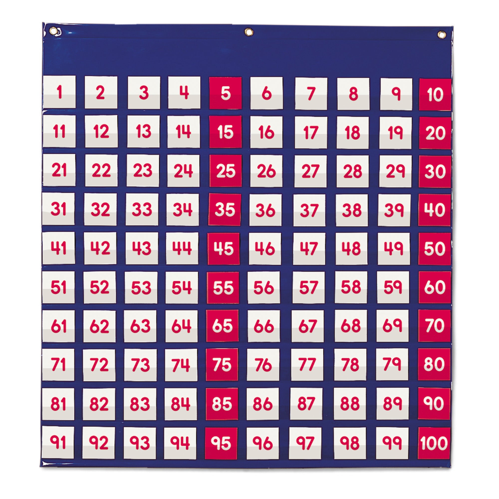 Learning Resources Hundreds Pocket Chart, 100 Pockets, Number Recognition & Math Skills, Ages 5+