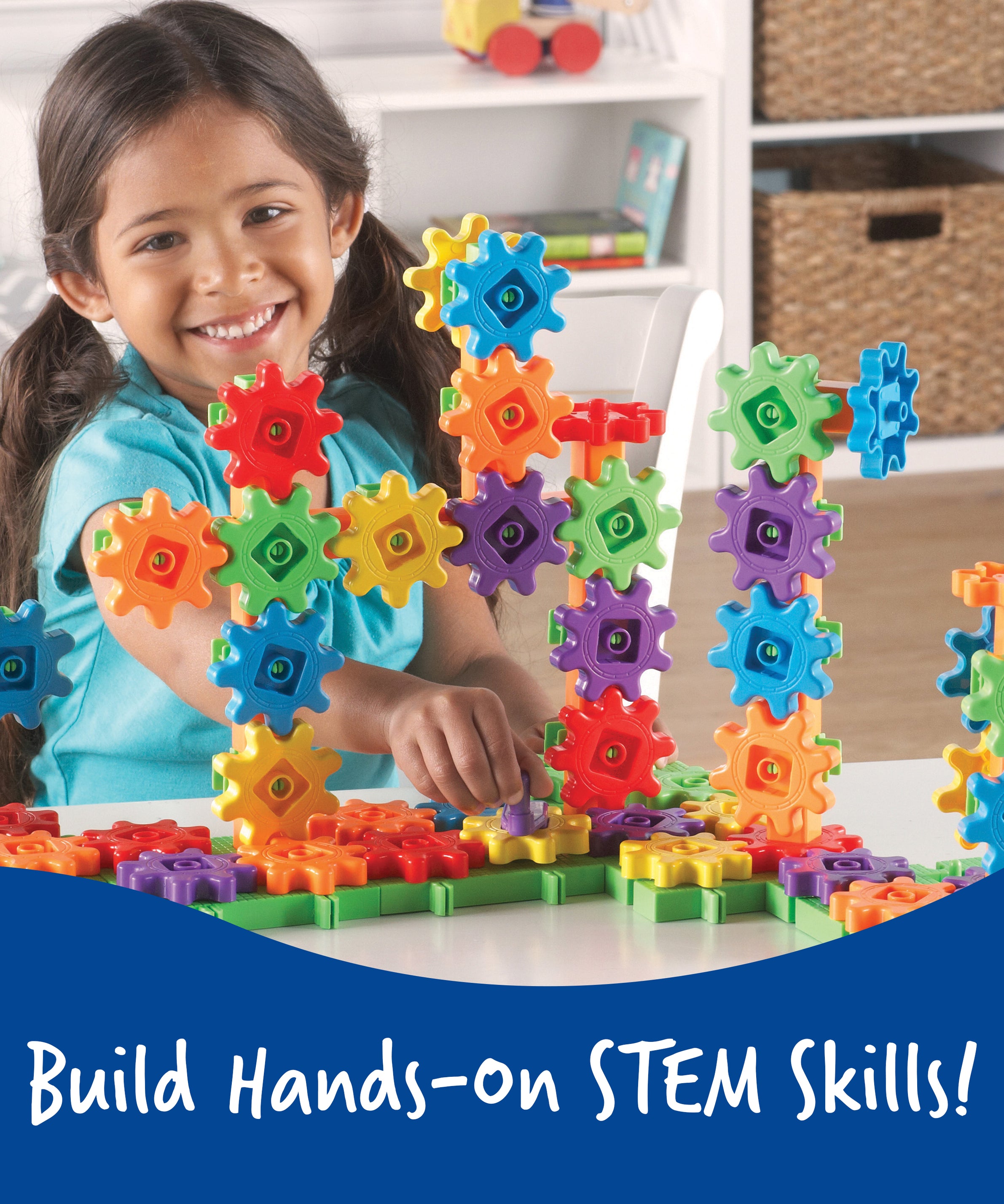 Learning Resources Gears! Gears! Gears! Deluxe Building Set (Set of 100), Hands-On Fun for Young Engineers