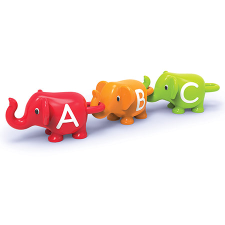 Learning Resources Snap-n-Learn ABC Elephants, 26-Piece Alphabet Learning Toy Set for Letter Matching and Fine Motor Skills, Ages 2 Plus