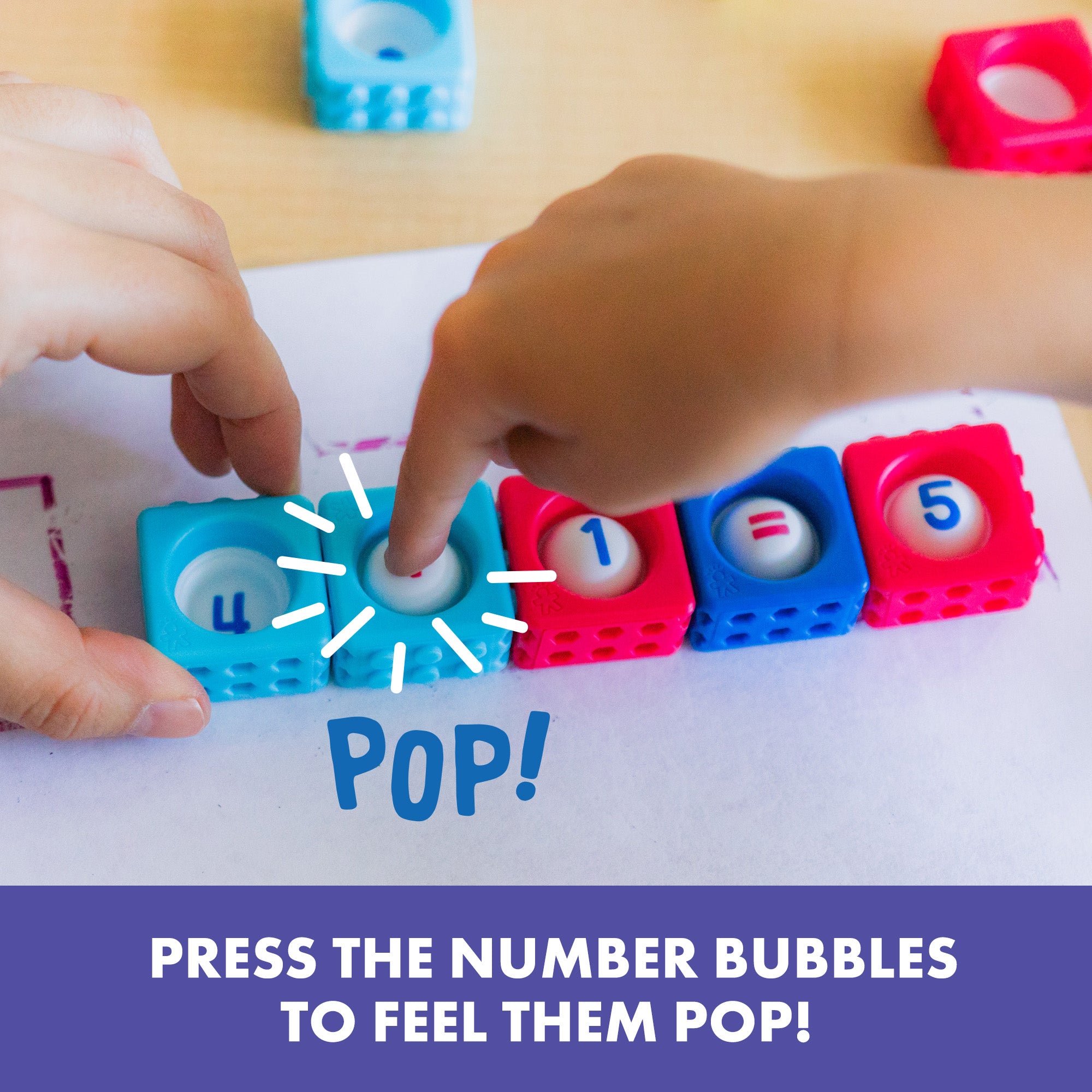 Learning Resources Number BubbleBrix, Sensory Math Toy with 42 Popper Bricks for Number Recognition and Counting, Fidget Learning for Preschoolers, Ages 3+