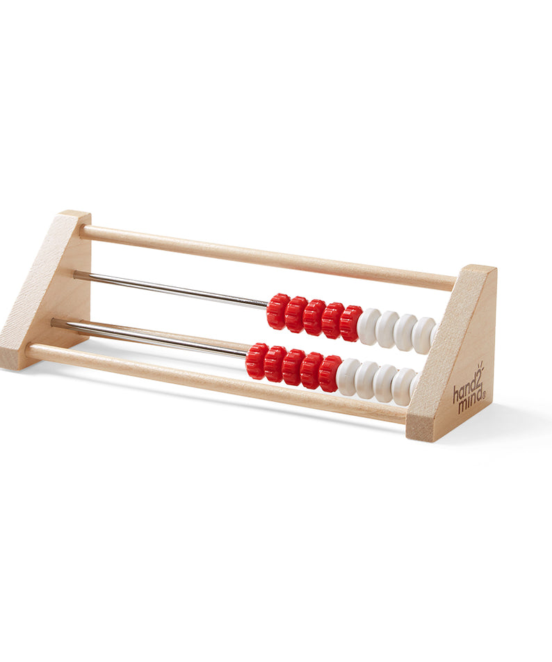 Learning Resources 20-Bead Sensory Rekenrek, Wooden Abacus for Kids, Hands-On Maths Learning Tool for Counting, Addition, and Subtraction