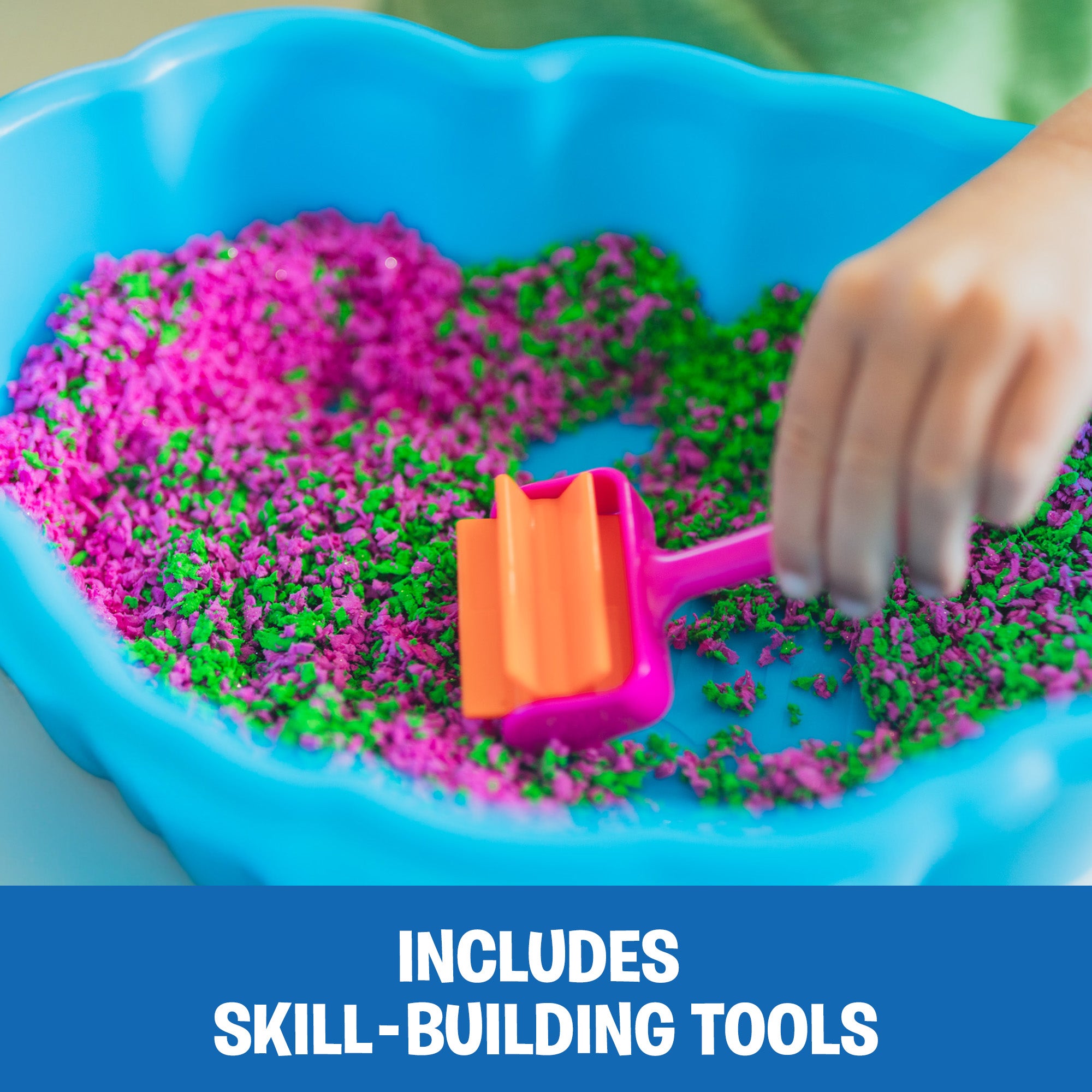 Learning Resources Playfoam Pluffle Squishology Station, Sensory Play Station with Tools for Fine Motor Skills, 6 Piece Tactile Set for Ages 3+