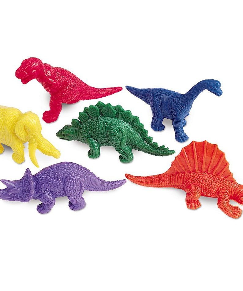 Learning Resources Mini Dino Counters, Set of 108, Early Maths Sorting & Counting Toy, Includes Storage Tub & Activity Booklet, Ages 3+