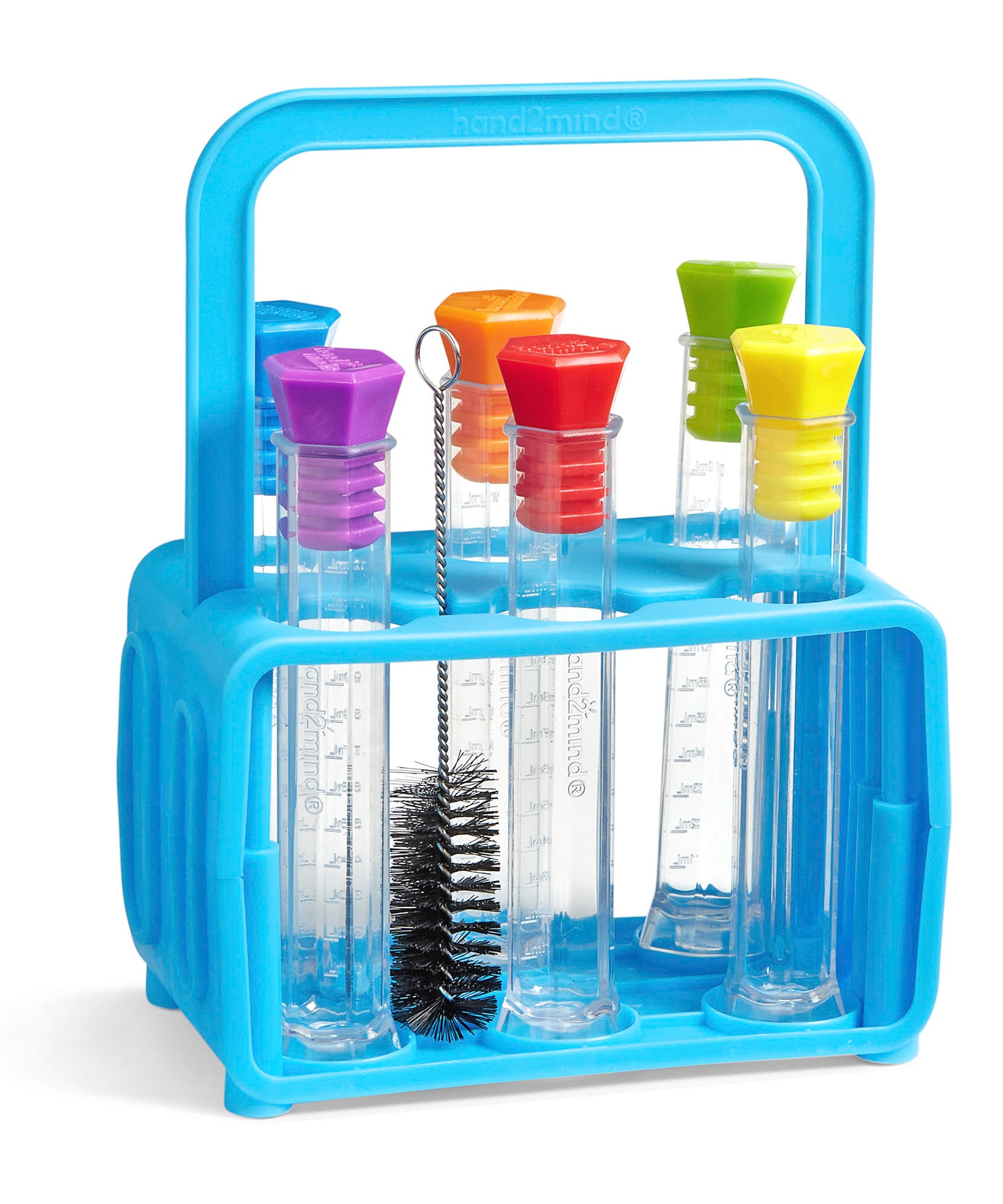 Learning Resources hand2mind Test Tube Set, Science Lab Kit for Kids with Stand, Stoppers, and Activity Guide, Ages 5+