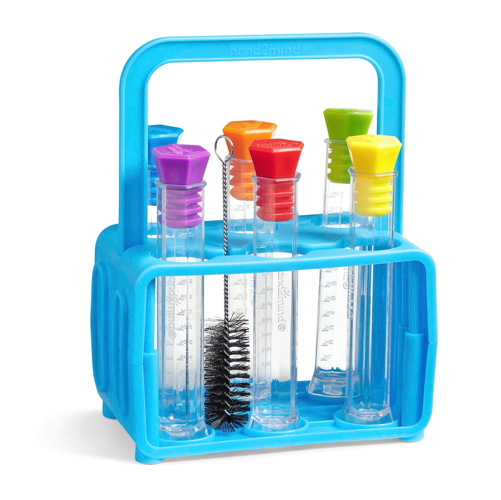 Learning Resources hand2mind Test Tube Set, Science Lab Kit for Kids with Stand, Stoppers, and Activity Guide, Ages 5+